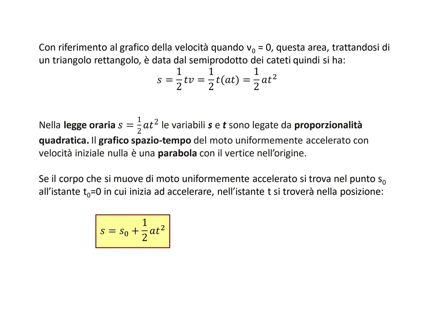 Moto Rettilineo Uniformemente Accelerato
. Moto movimento
•
RETTILINEO → traiettoria rettilinea
•
UNIFORMEMENTE ACCELERATO →
aMEDIA=αISTANTA
