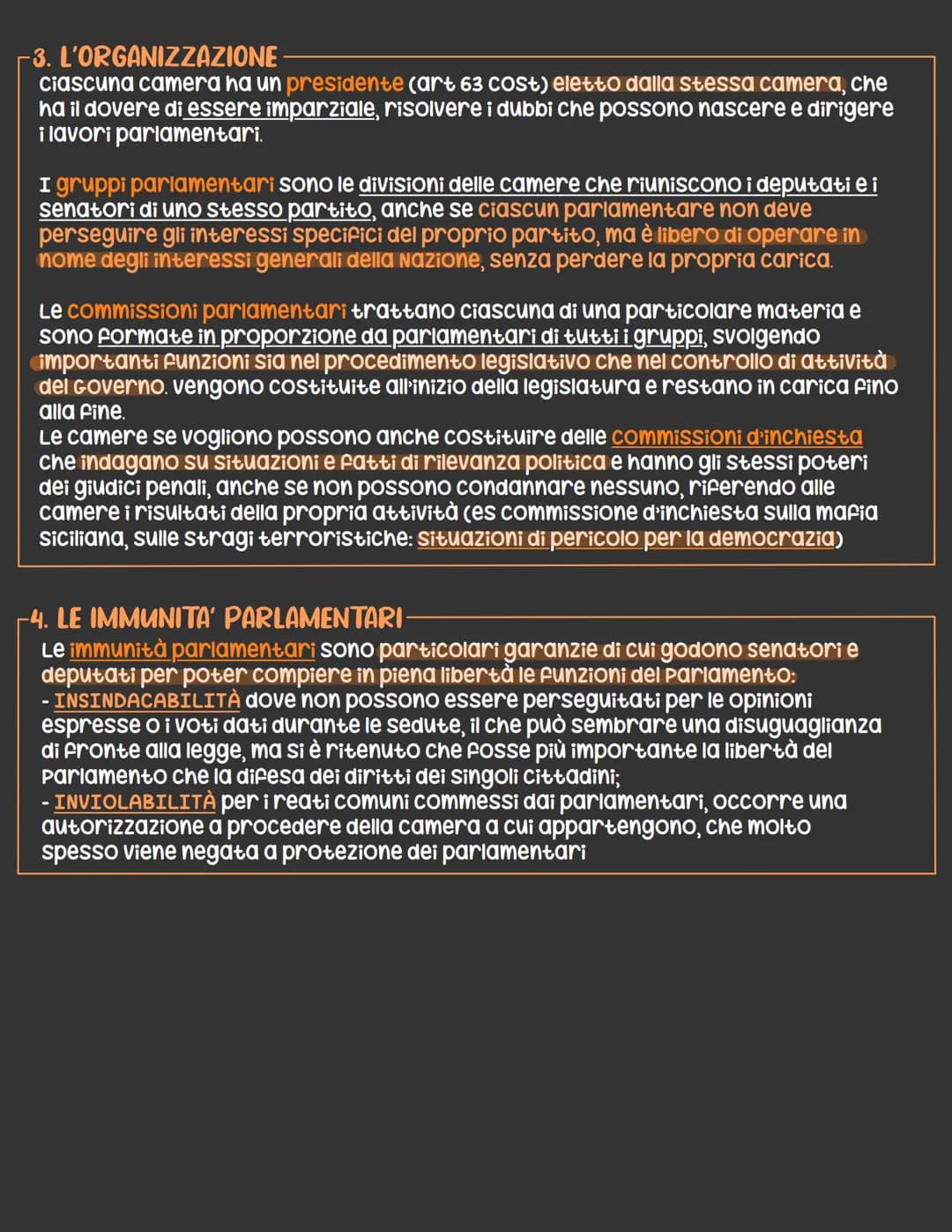 IL PARLAMENTO
-1. LE CAMERE.
Il Parlamento è un organo bicamerale, composto da due camere che lavorano
separatamente ma hanno gli stessi pot