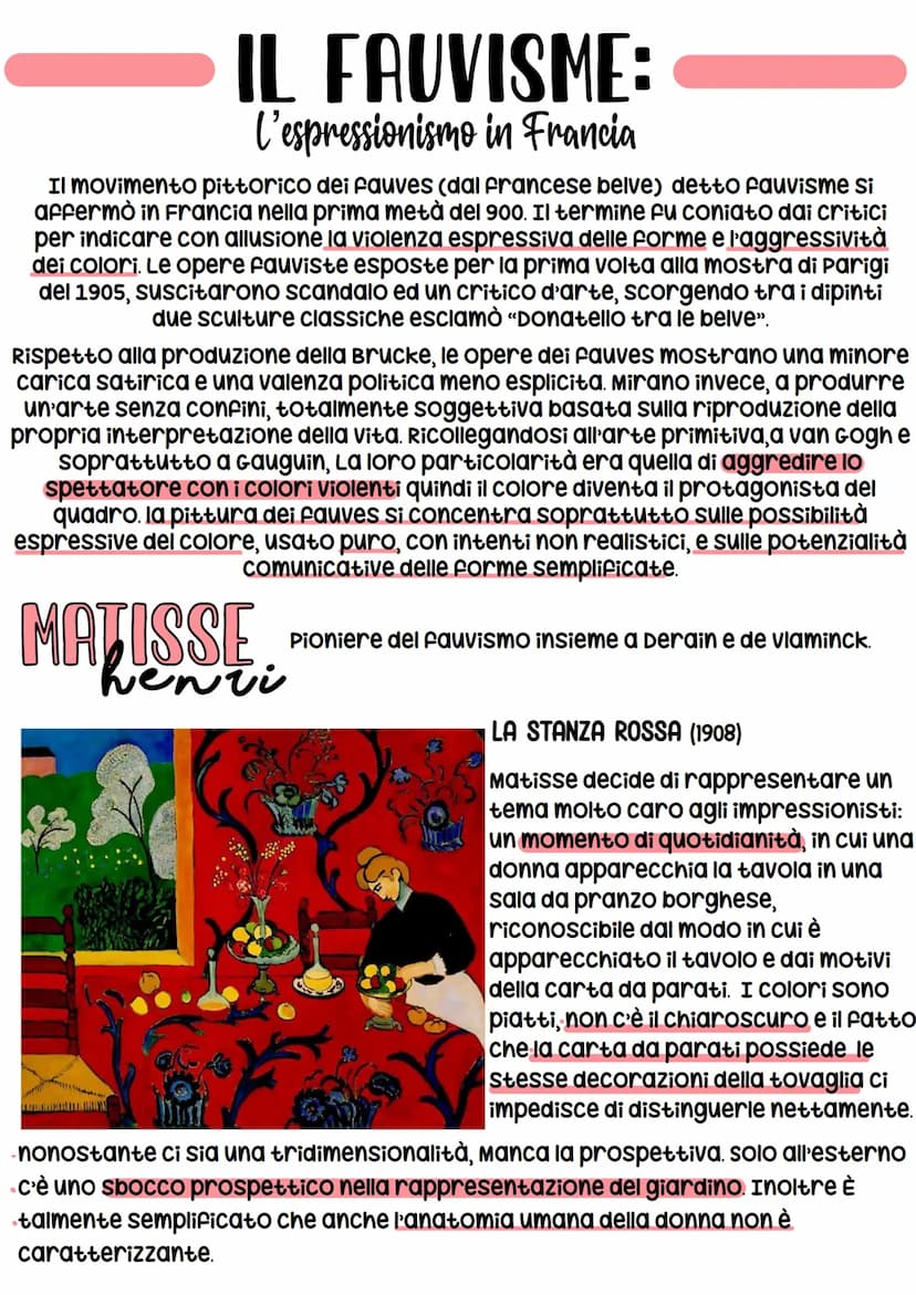 Espressionismo
L'Espressionismo nacque come arte di opposizione, antipositivista,
antinaturalista e anti-impressionista con la sua profonda 