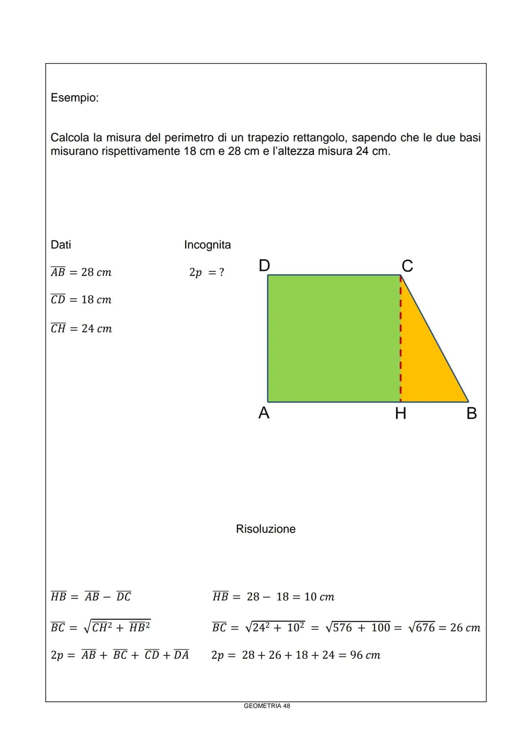 Enunciato
In un triangolo rettangolo il quadrato
costruito sull'ipotenusa è equivalente
alla somma dei quadrati costruiti sui
cateti
TEOREMA