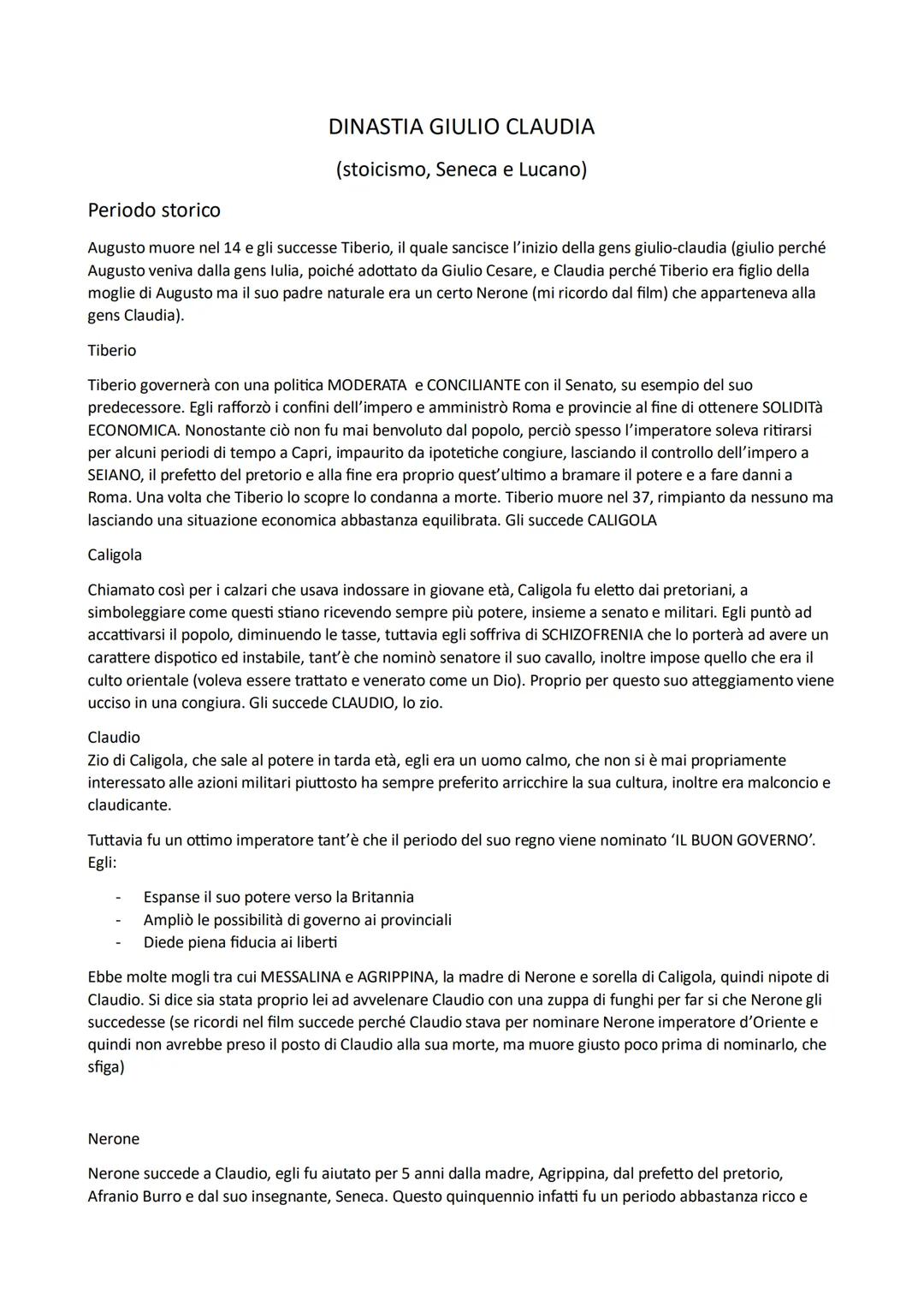 Dinastia Giulio-Claudia, Stoicismo, Seneca, Lucano