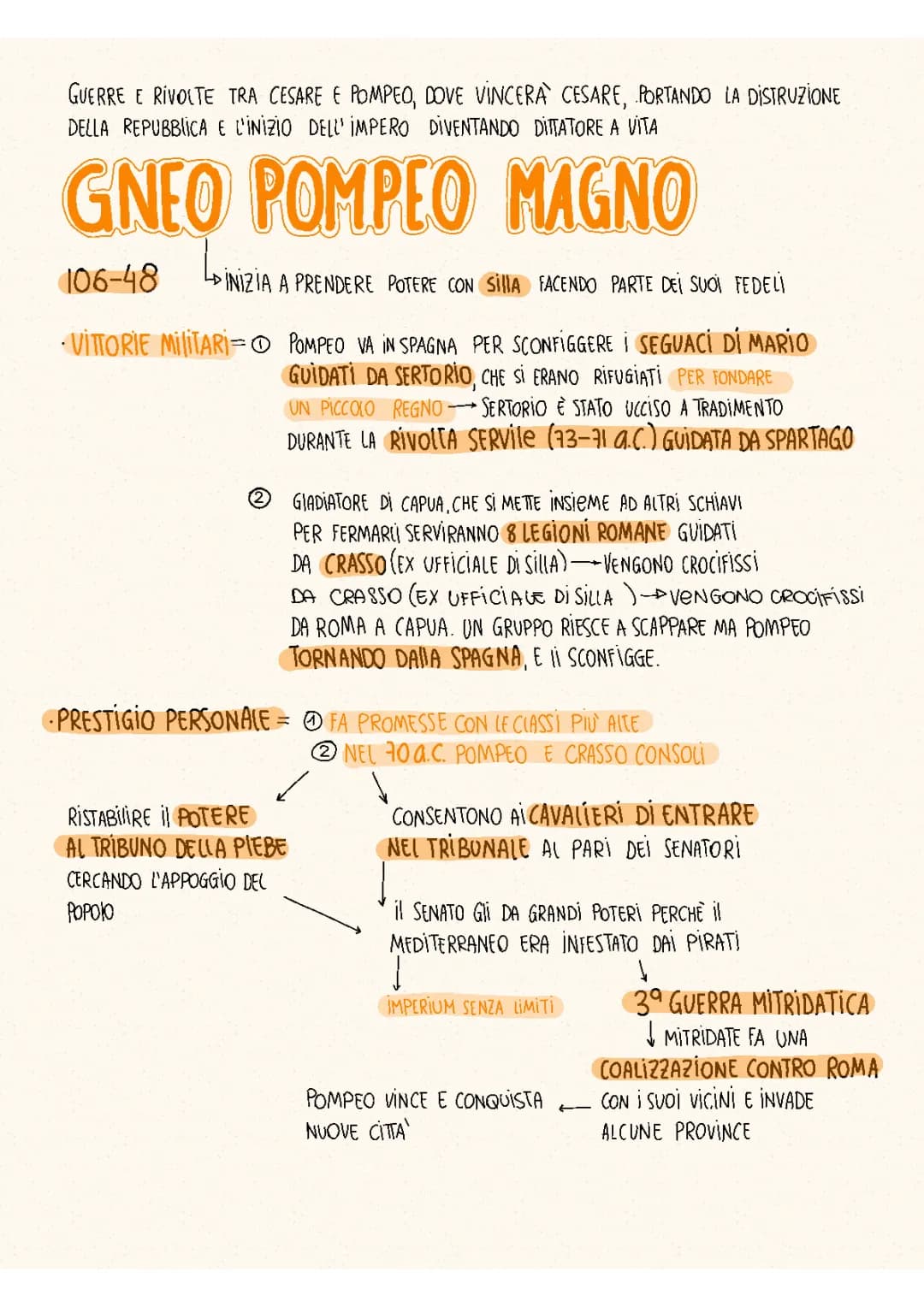 Gneo pompeo magno e la congiura di Catilina 