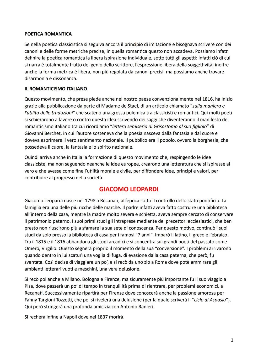 # ROMANTICISMO
E LEOPARDI

16/09/2023

Diego Locatelli # ROMANTICISMO

È un movimento culturale nato alla fine del Settecento in Germania e 