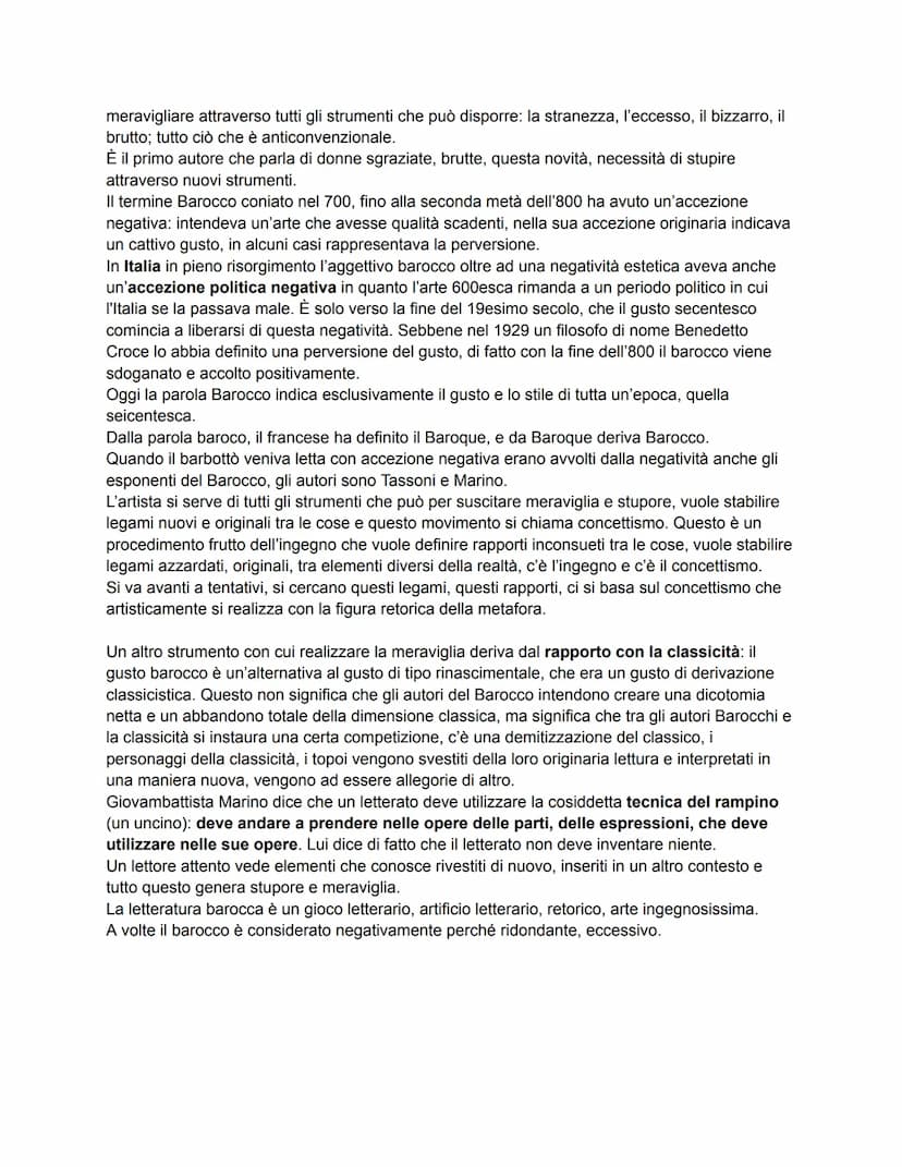 IL BAROCCO
Quando si parla di Barocco si parla di un'arte che costituisce una sorta di rottura con un
modello culturale di tipo umanistico e