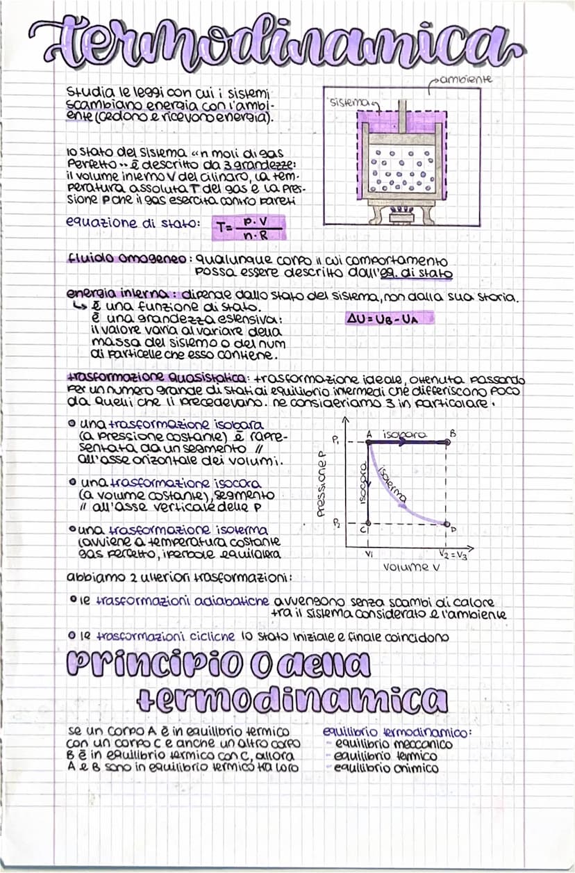 Heren odinamica
Studia le leggi con cui i sistemi
Scambiano energia con l'ambi-
ente (cedono e ricevono energia).
10 Stato del sistema «n mo