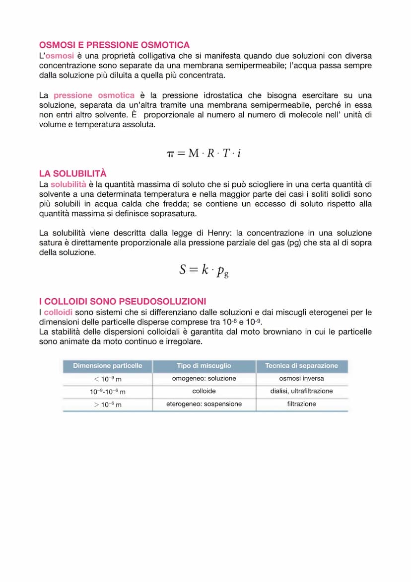 LE PROPRIETÀ DI SOLUZIONE
SOLUZIONI ACQUOSE E ELETTROLITI
Le soluzioni sono miscuglio omogenei: il sovente è il componente della soluzione c