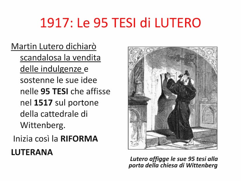 LA RIFORMA
PROTESTANTE
1517: le 95 TESI di MARTIN LUTERO COEFT. ERIT
MARTIN LUTERO
FORTITYDO VESTRA
CHI ERA?
Un monaco agostiniano
tedesco e