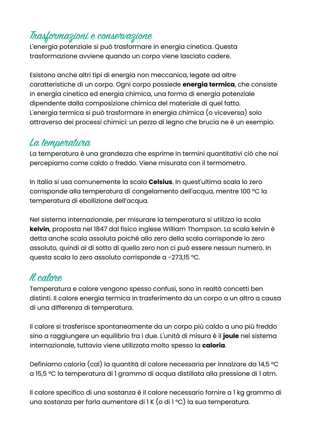 Energia
Secondo la fisica, l'energia è la capacità di compiere lavoro o di trasferire
calore.
Il lavoro
Per lavoro, si intende quando una
fo