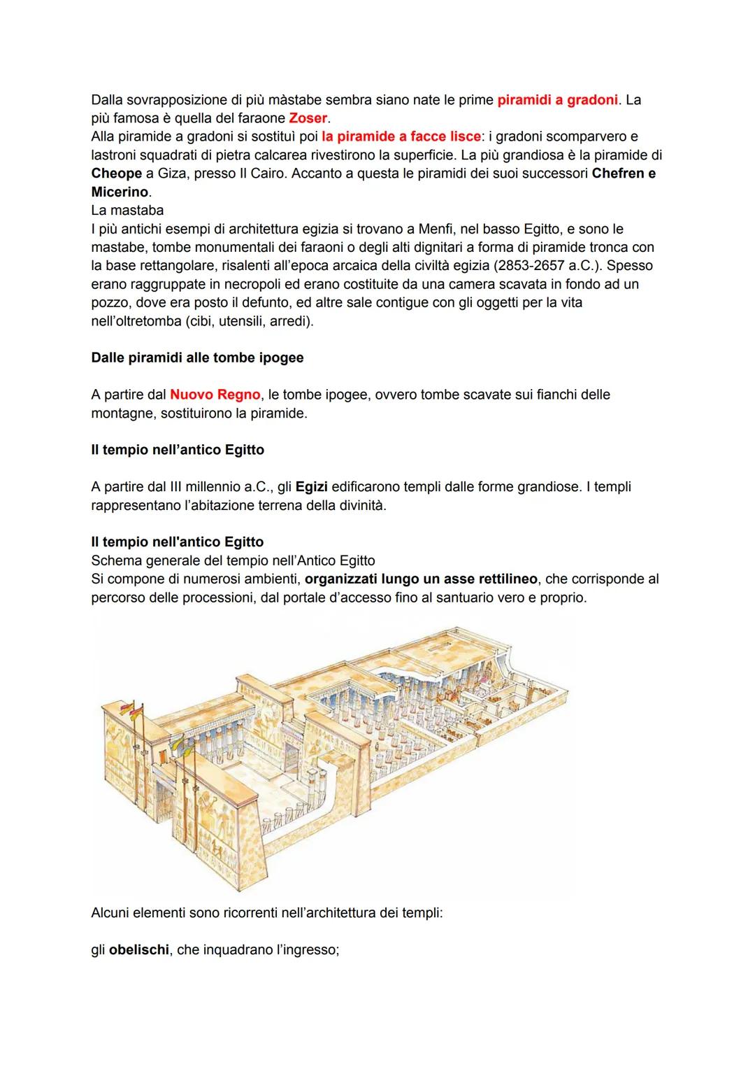 L'ARTE EGIZIA
L'arte egizia ha origini antichissime, precedenti al IV millennio a.C., e si intreccia nei secoli
con l'arte delle culture vic