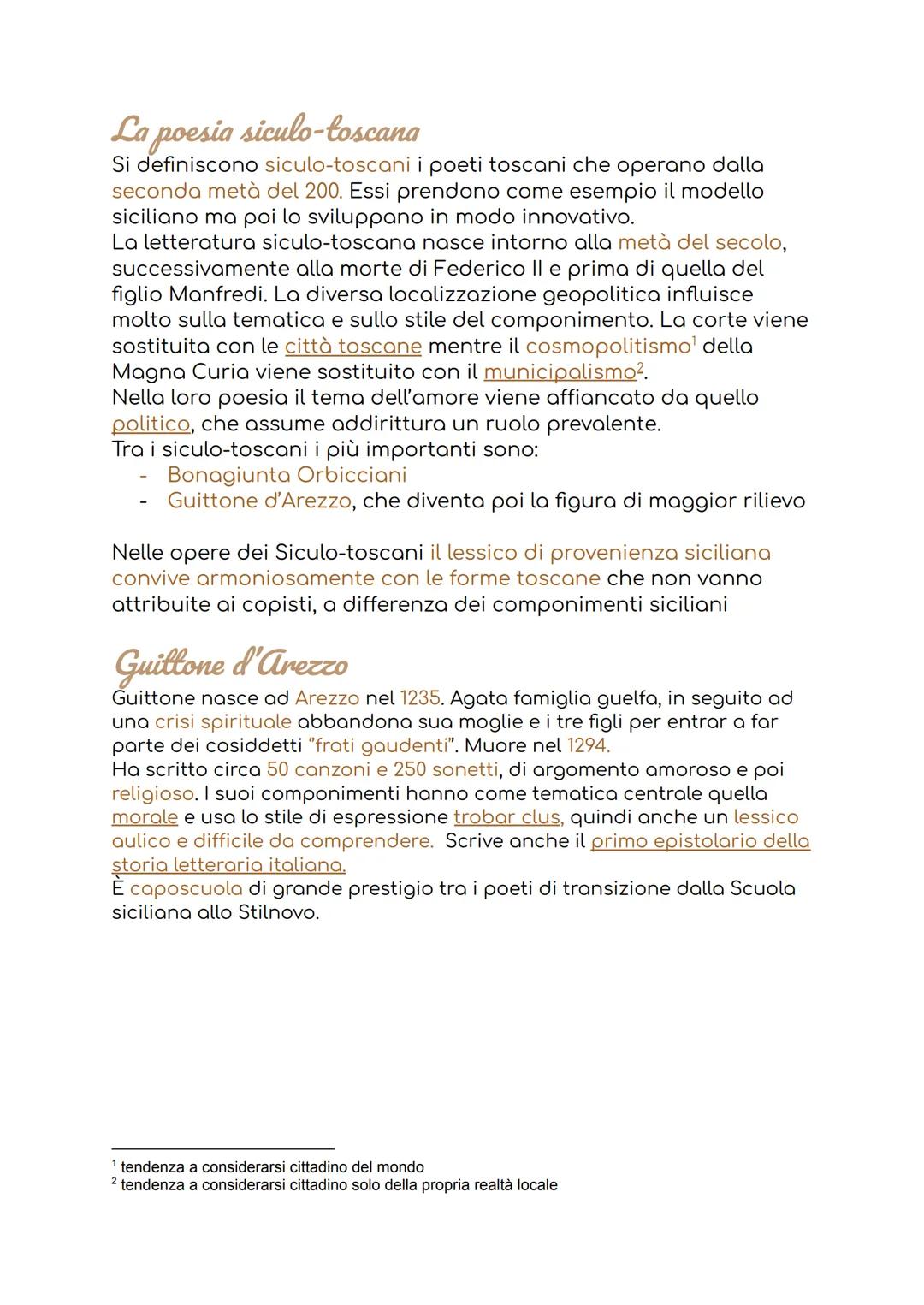 La poesia siculo-toscana 