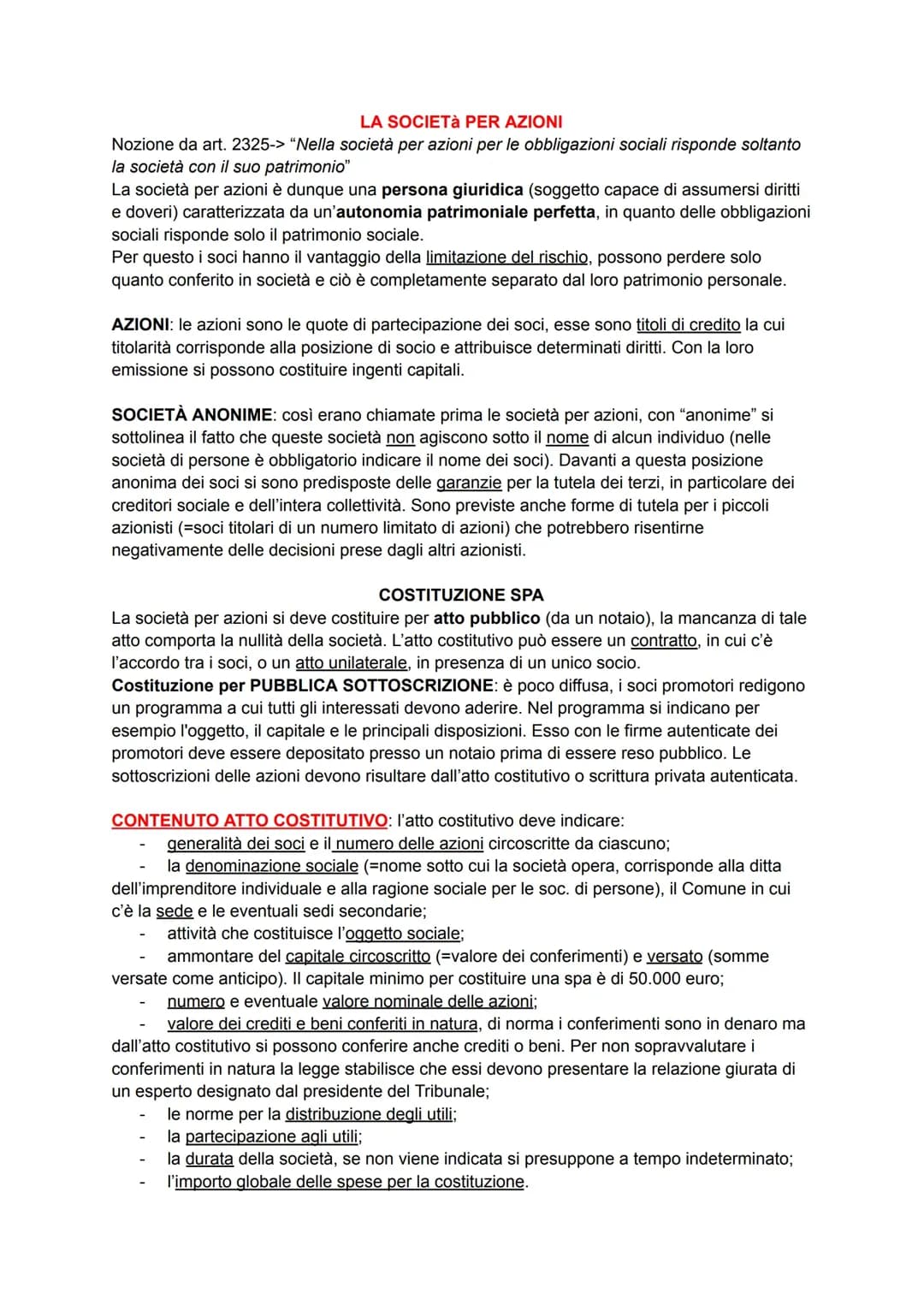  Società per Azioni
