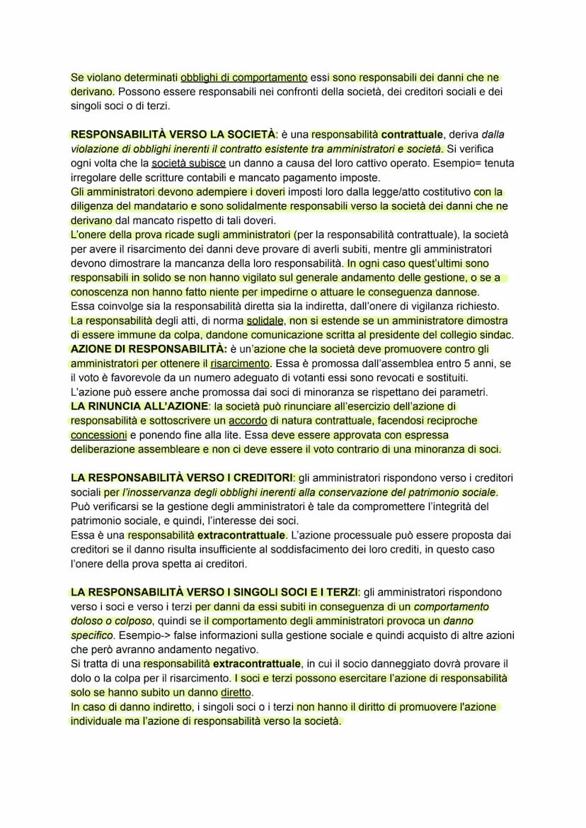LA SOCIETÀ PER AZIONI
Nozione da art. 2325-> "Nella società per azioni per le obbligazioni sociali risponde soltanto
la società con il suo p