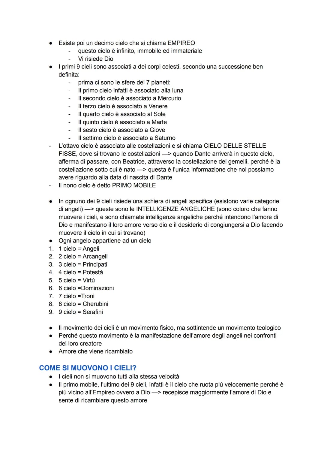 DANTE PARADISO
PARADISO
● La struttura della terra ai tempi di Dante prevedeva la terra ferma al centro
dell'universo
●
il cielo è diviso in