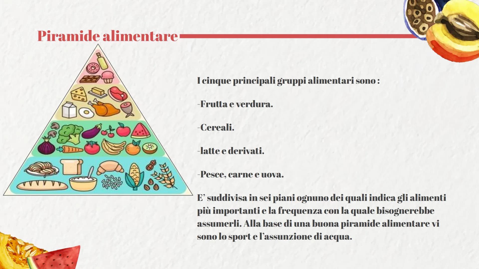 Alimentazione
Sana
Ferrera Aurora
5P Apporto adeguato
di energia e
nutrienti.
Attività fisica e idratazione.
Cosa si intende per
alimentazio
