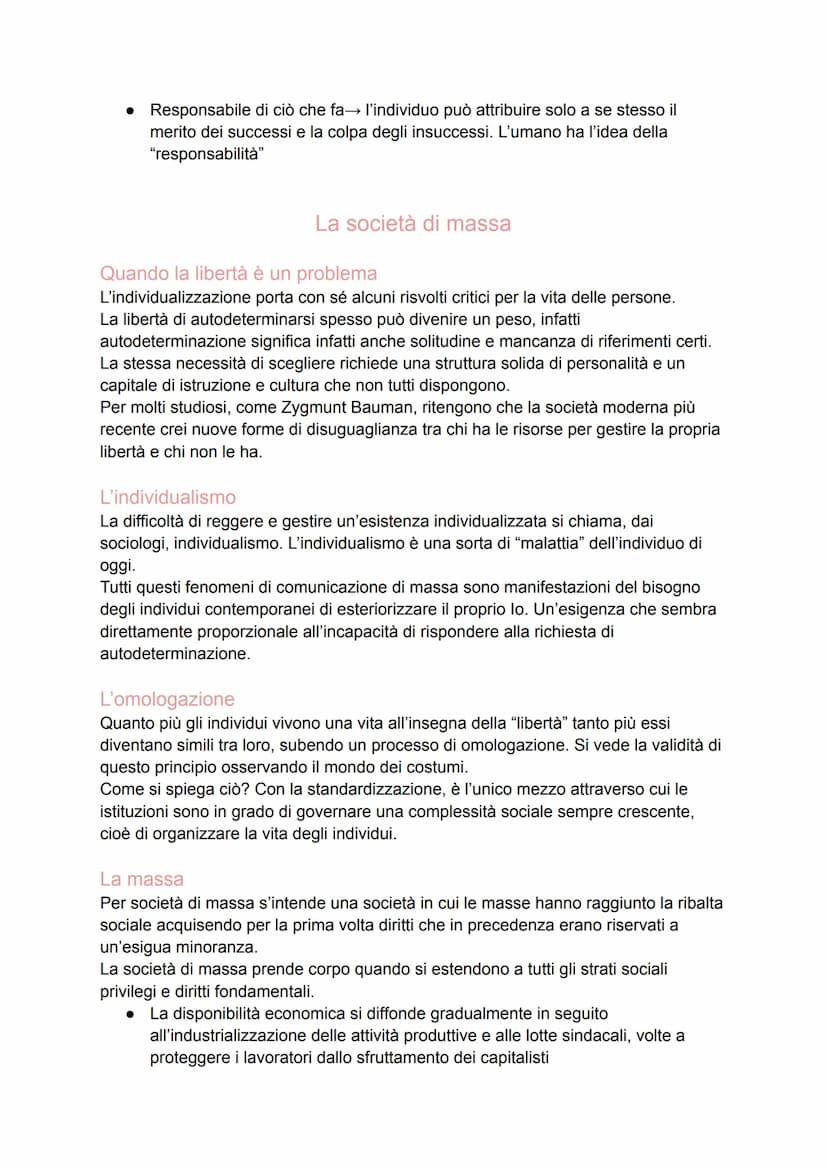 LA SOCIETA' DI MASSA
Comunità e società
Società moderna e società premoderna
In ogni tipo di società ci sono aspetti di istituzionalizzazion