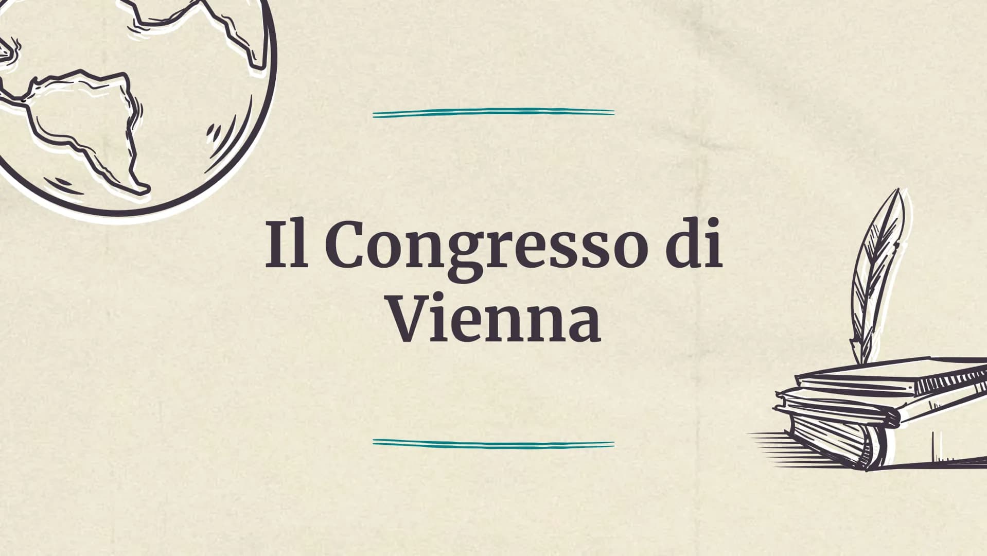 Il Congresso di
Vienna La Restaurazione
Nel settembre del 1814 i rappresentanti
delle potenze europee si riunirono in un
congresso per ripor