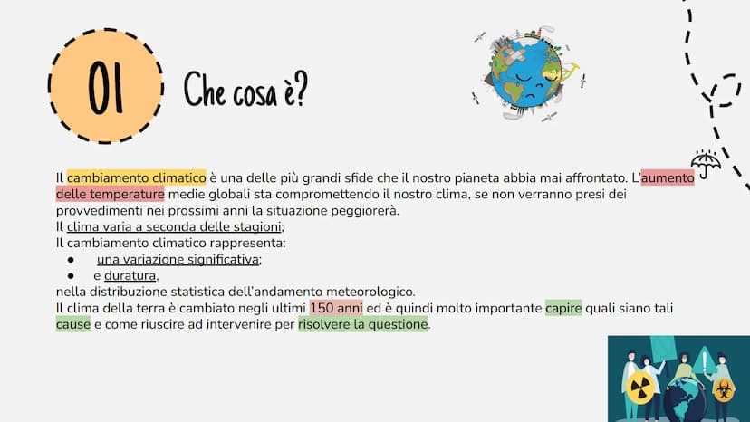 Cambiamento
climatico INDICE
01
03
Che cosa è?
Il cambiamento
climatico è una delle...
Cosa fare?
Ogni nostro singolo
comportamento è
import