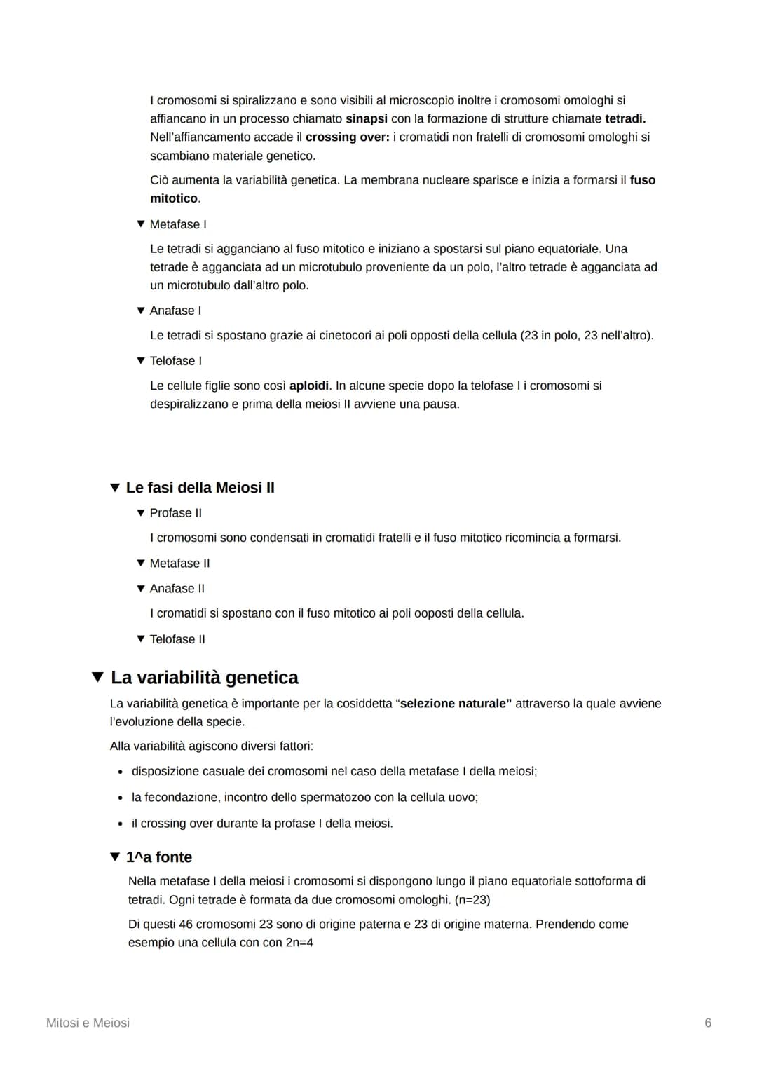 Mitosi e Meiosi
▾ La divisione cellulare e la riproduzione
▾ La riproduzione di tutti gli esseri viventi dipende dalla divisione cellulare
C