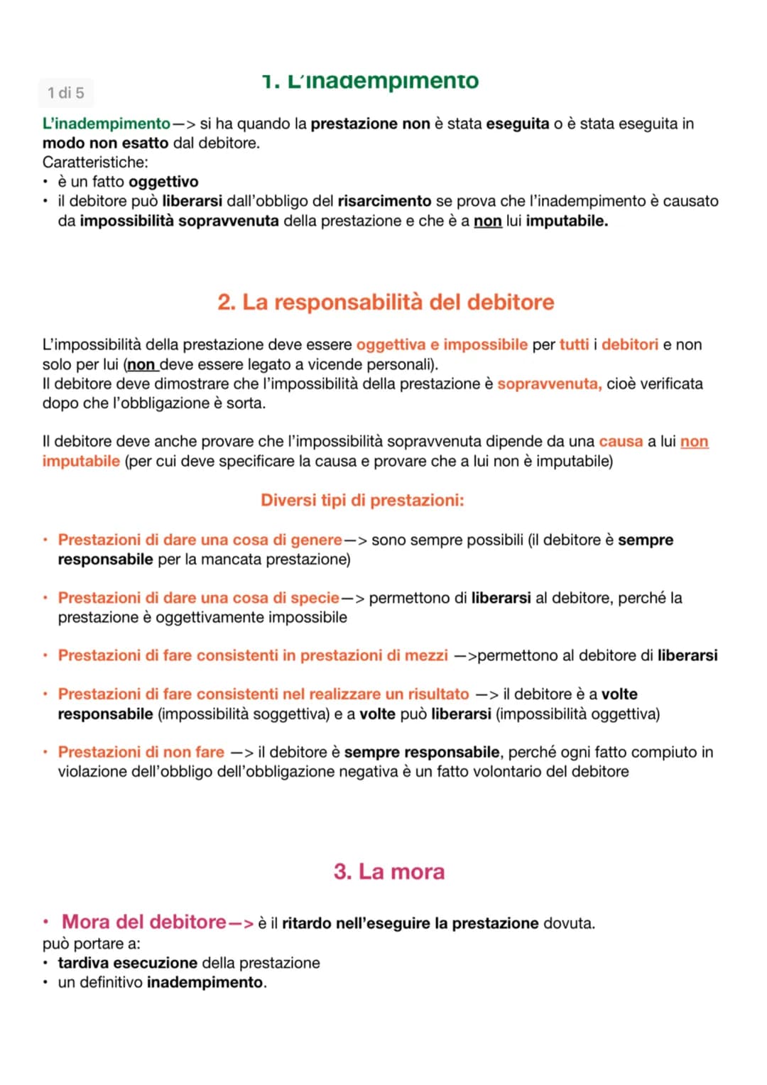 LE OBBLIGAZIONI
Caratteristiche fondamentali:
1. Sono diritti a una prestazione personale che puo assumere diverse forme
2. Sono diritti rel