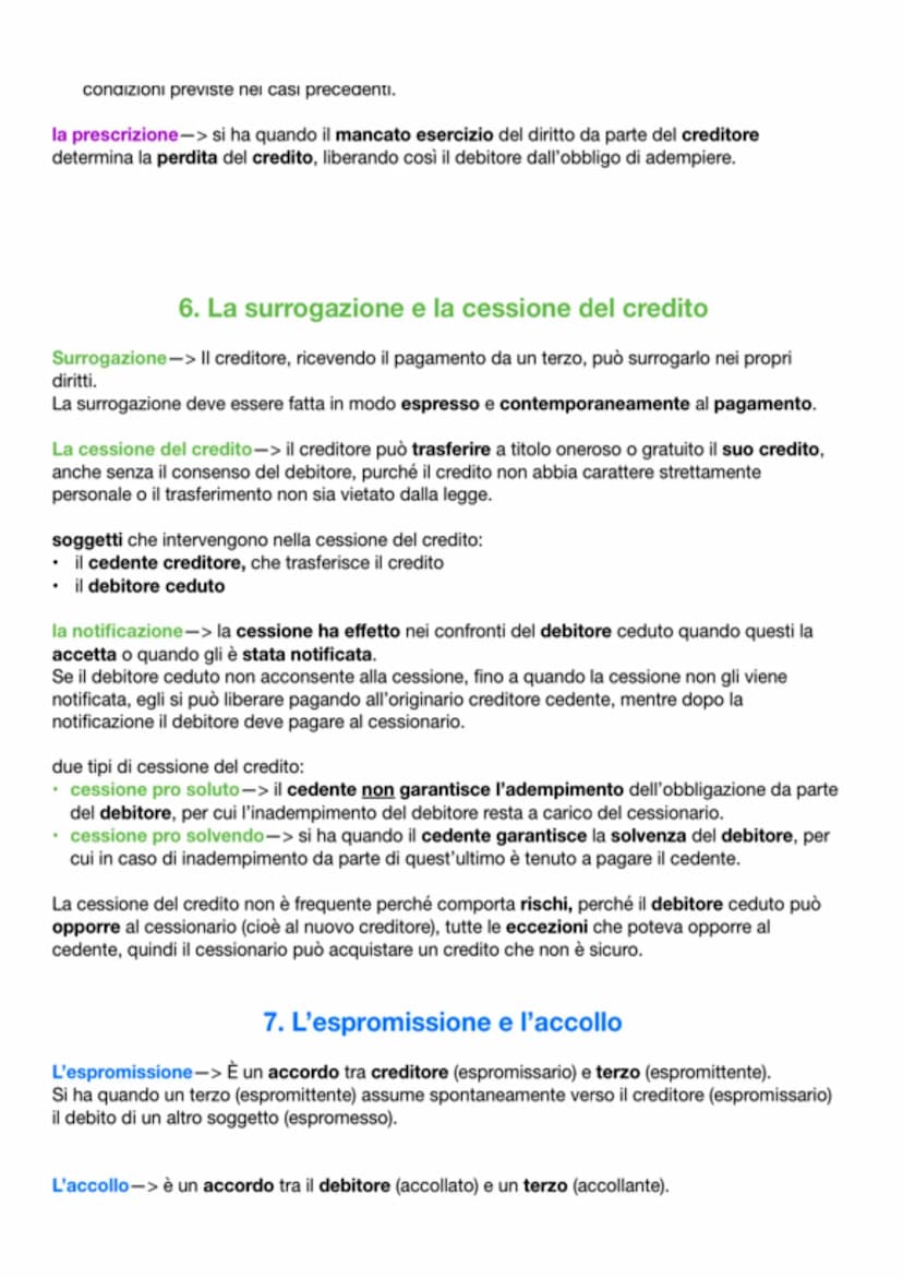 LE OBBLIGAZIONI
Caratteristiche fondamentali:
1. Sono diritti a una prestazione personale che puo assumere diverse forme
2. Sono diritti rel
