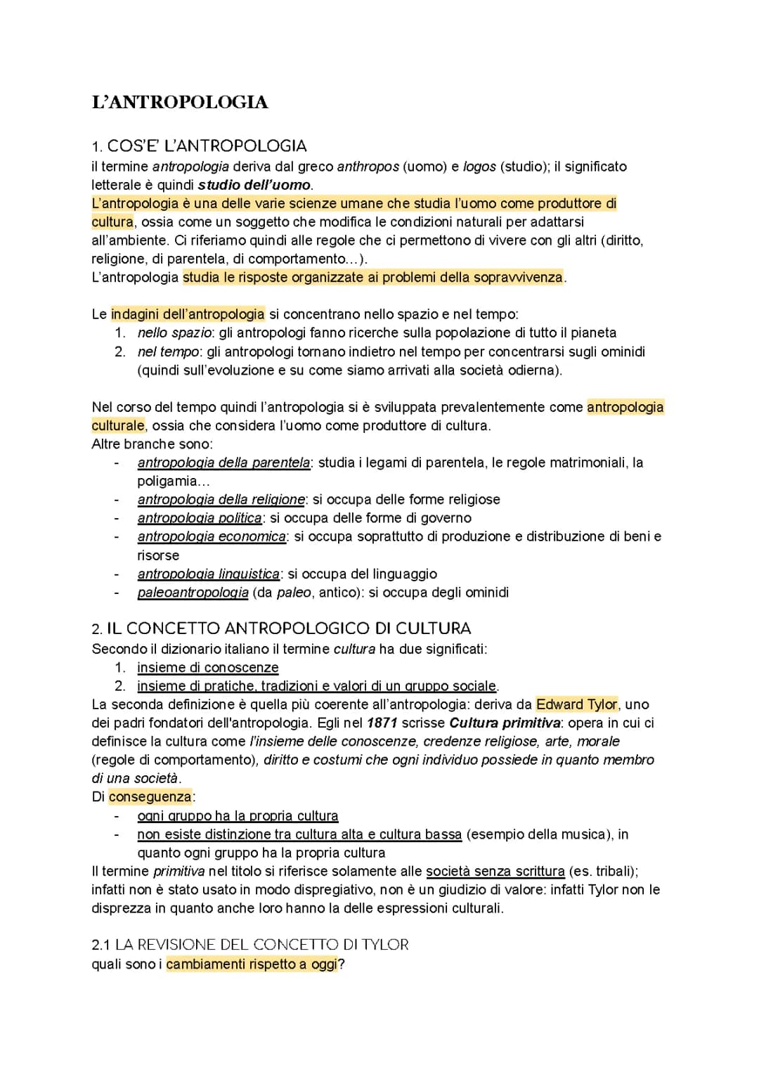 l’antropologia