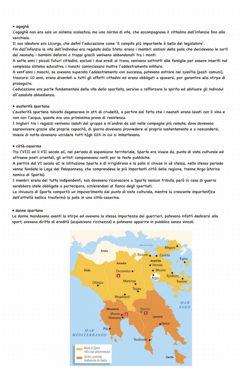 Sparta
Sparta sorge in Laconia e nel Peloponneso, la città era densamente popolata già in epoca micenea, la città ritenuta più
importante er