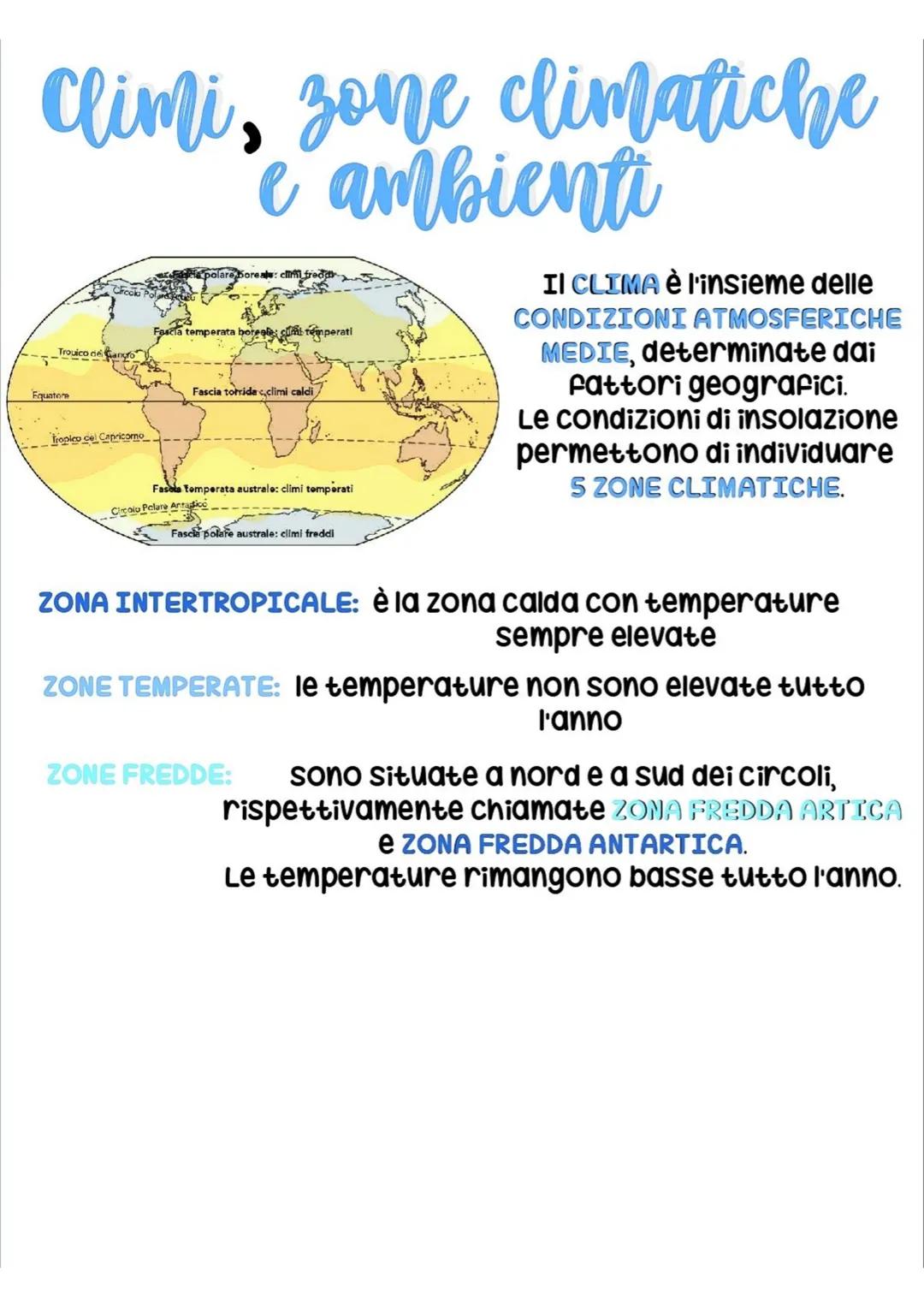 Climi, zone climatiche
e ambienti
FEqua
Crecka Pol
Trouico de Cango
Tropico cel Capricomo
Boreale: ci fredd
Fascia temperata boreale cu temp