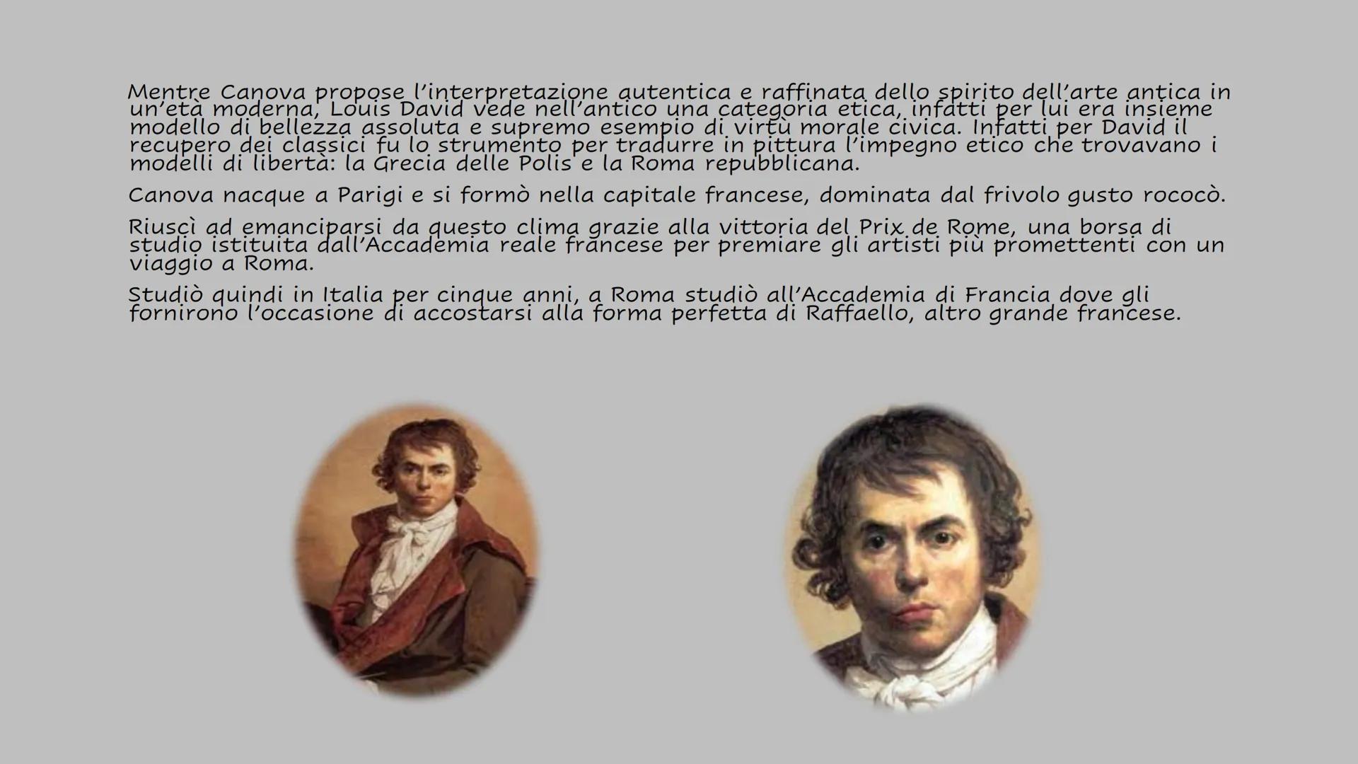 ANTONIO
CANOVA
Isabella Perocchi 4°F L'esperienza romana gli diede la possibilità di
essere accolto e protetto da nobili veneziani che
lo po