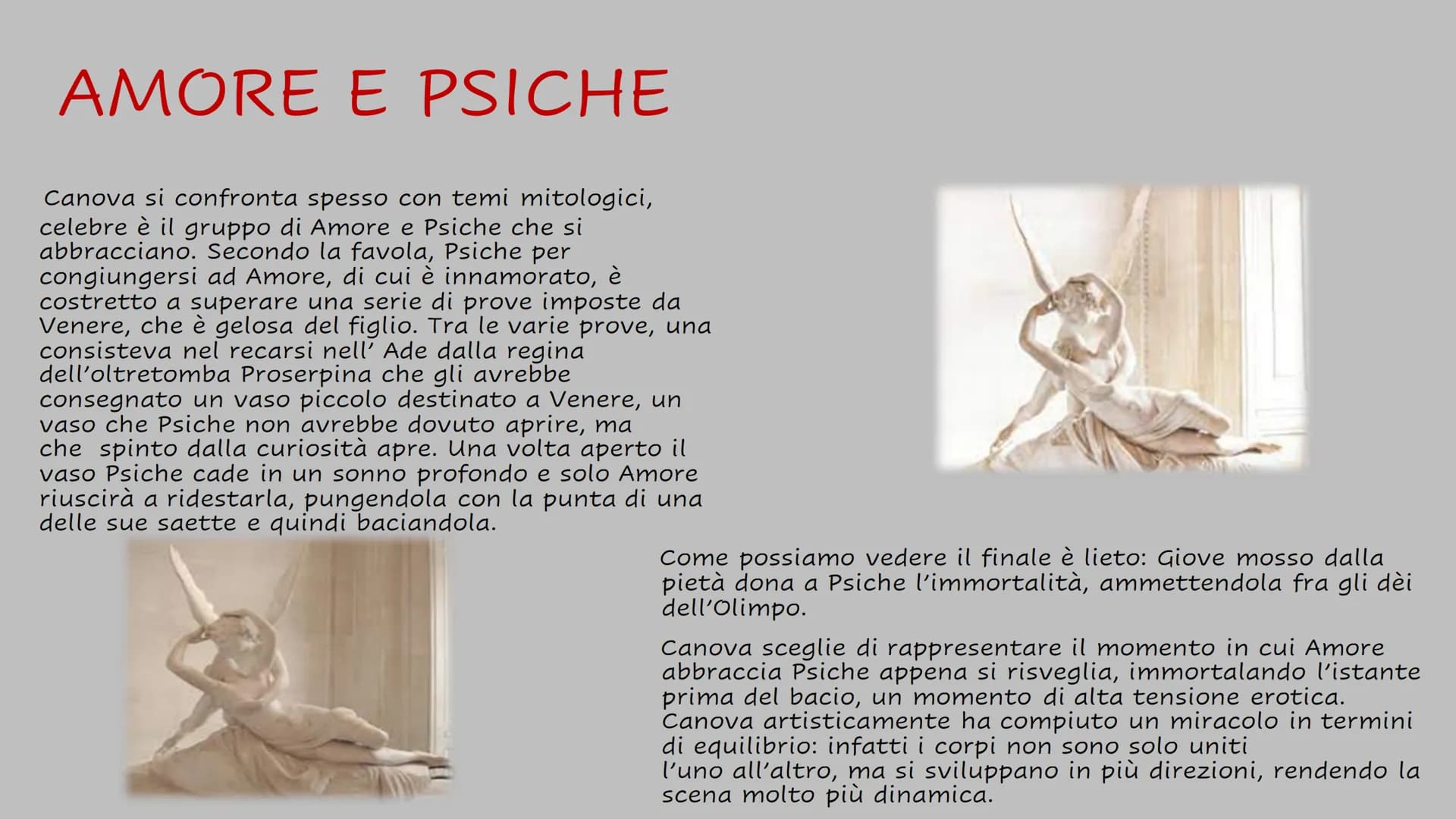 ANTONIO
CANOVA
Isabella Perocchi 4°F L'esperienza romana gli diede la possibilità di
essere accolto e protetto da nobili veneziani che
lo po