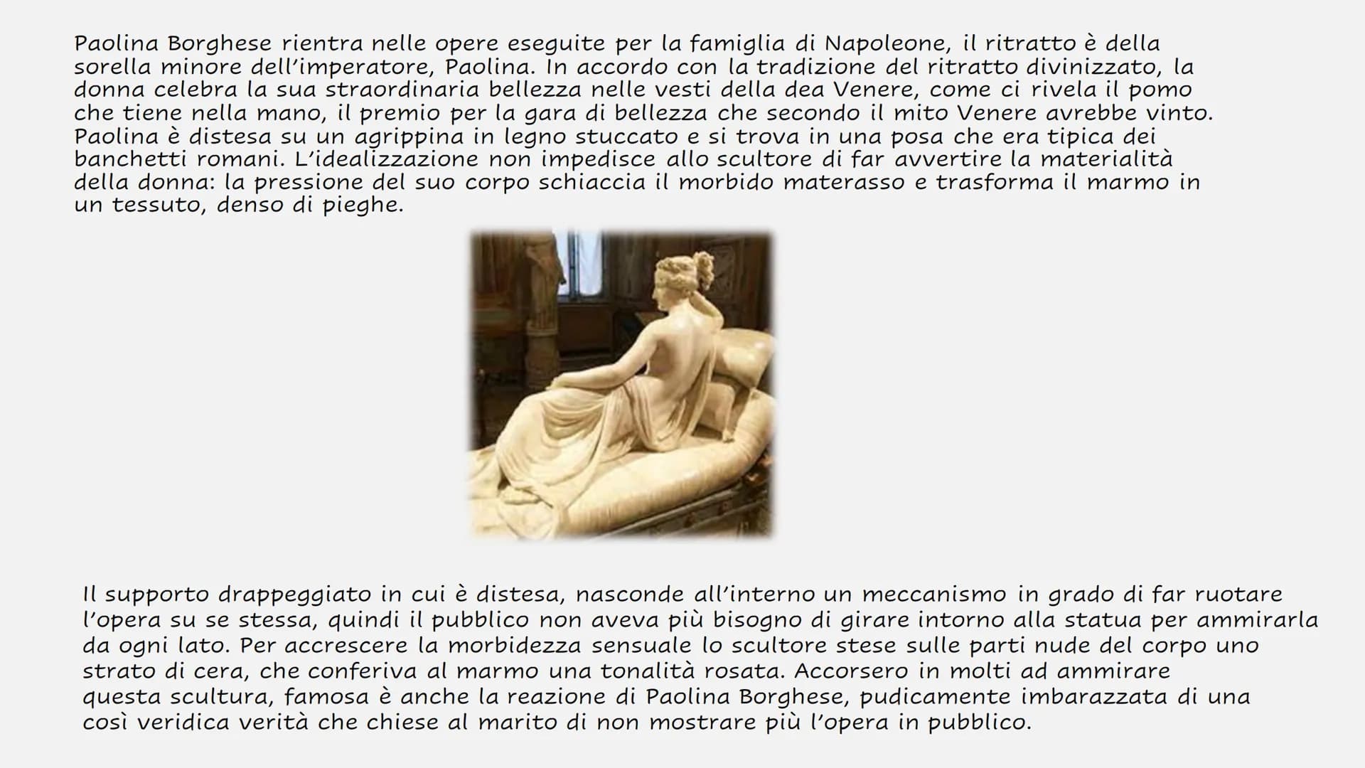 ANTONIO
CANOVA
Isabella Perocchi 4°F L'esperienza romana gli diede la possibilità di
essere accolto e protetto da nobili veneziani che
lo po