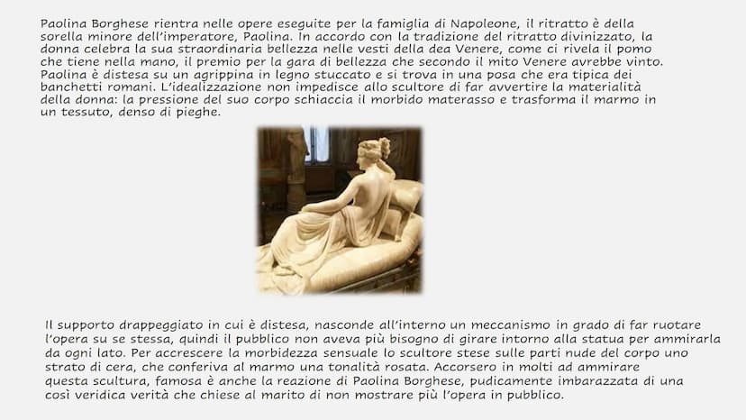 ANTONIO
CANOVA
Isabella Perocchi 4°F L'esperienza romana gli diede la possibilità di
essere accolto e protetto da nobili veneziani che
lo po