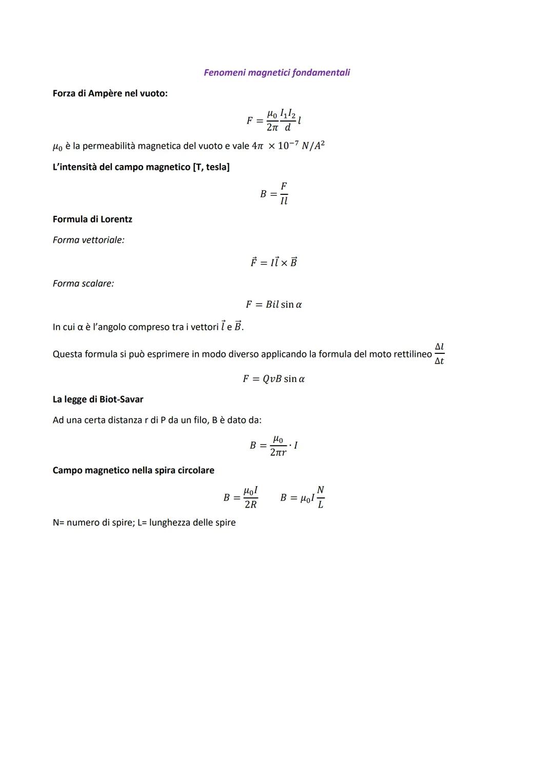 La carica elettrica e la legge di Coulomb
Carica elettrica elementare: e = 1,6022 10-19 C.
Forza di Coulomb
Forza della prima
carica sulla s
