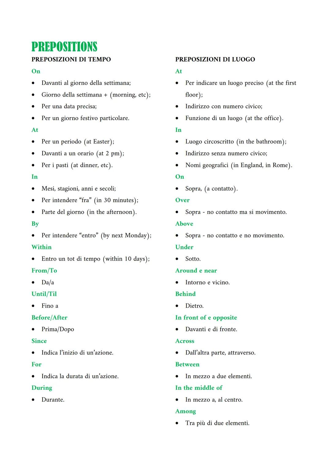 # PHRASAL VERBS

*   GET ON - salire;
*   GET ON WITH - continuare con;
*   GET BACK - tornare indietro;
*   GET ABOUT - capire;
*   GET ACR