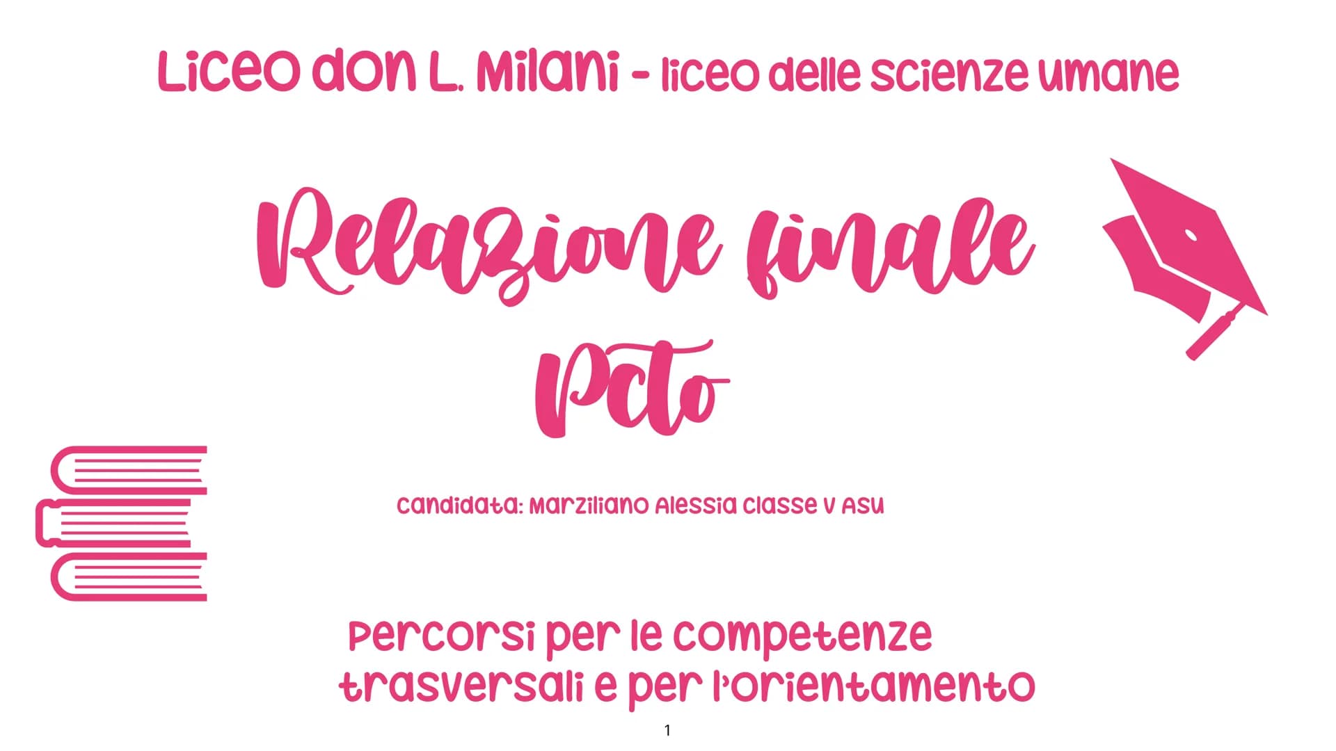 Liceo don L. Milani - liceo delle scienze umane
Relazione finale
Pato
candidata: Marziliano Alessia classe V ASU
Percorsi per le competenze
