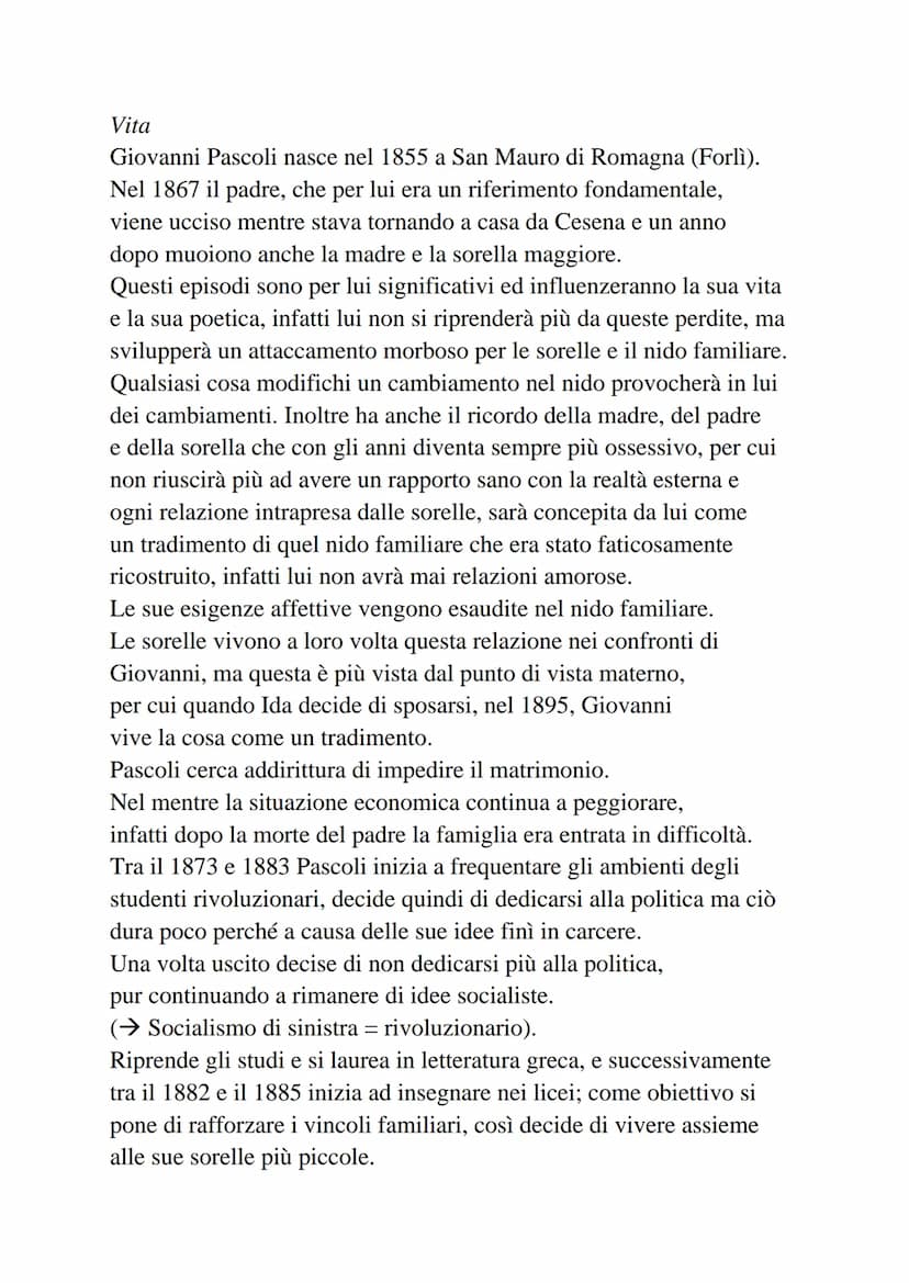 • "Myricae"
La prima edizione risale al 1891, anche se successivamente
ve ne saranno altre cinque: quella considerata più definitiva
compren