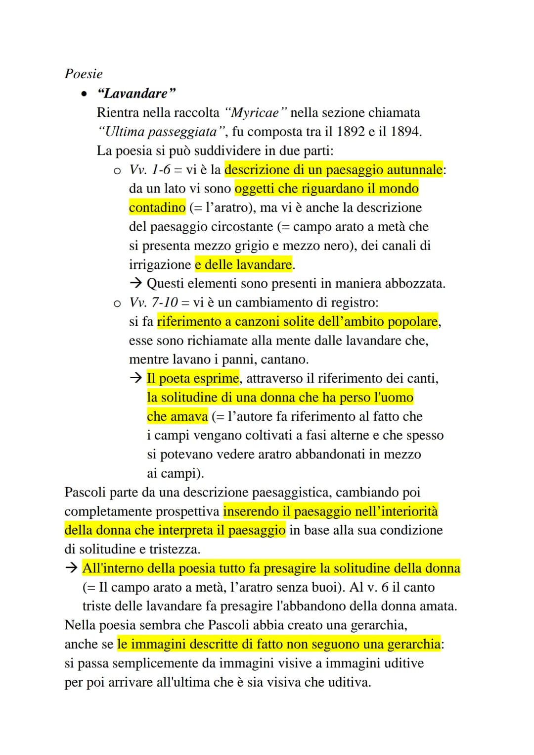 • "Myricae"
La prima edizione risale al 1891, anche se successivamente
ve ne saranno altre cinque: quella considerata più definitiva
compren