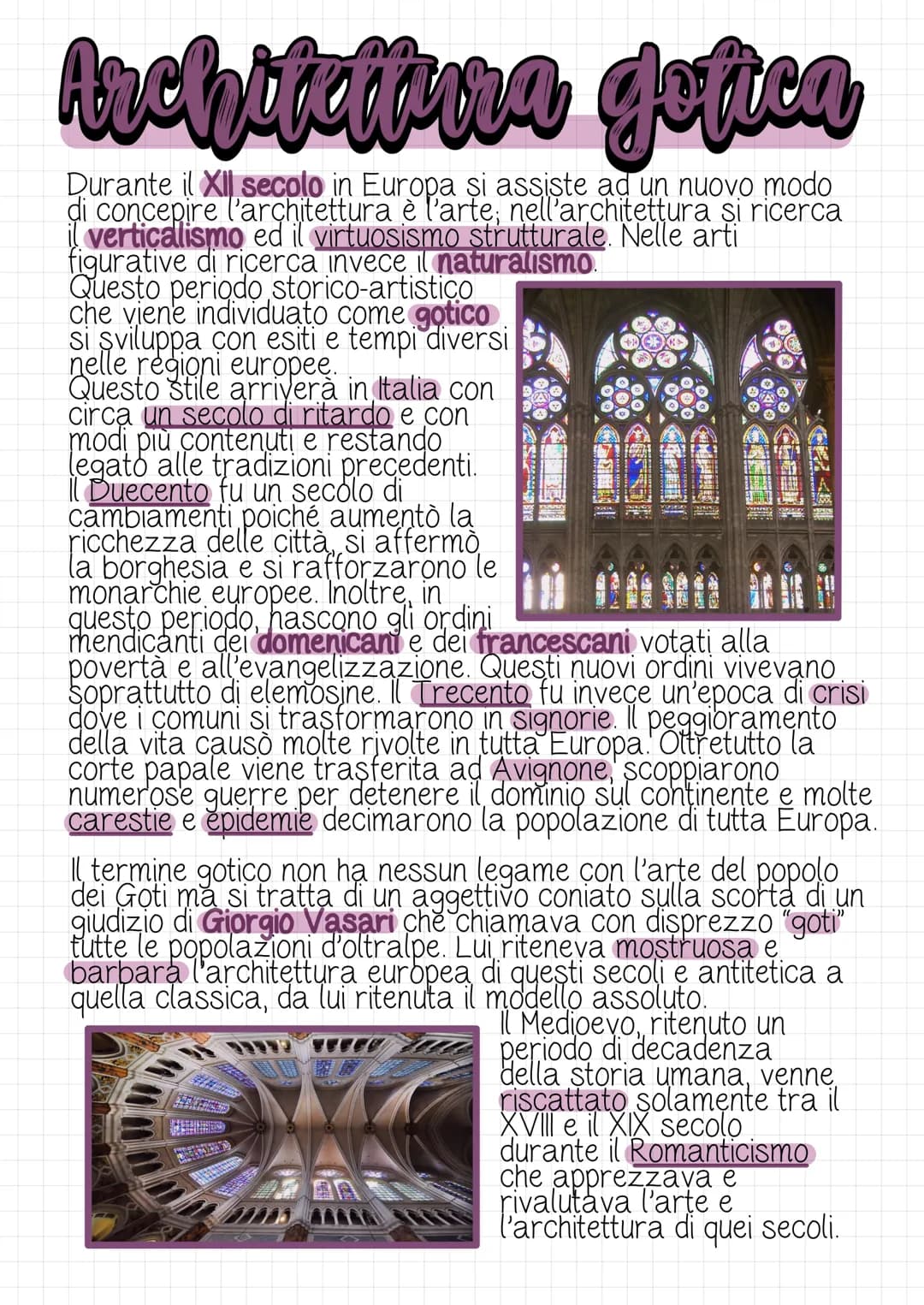 Architettura getica
Durante il XII secolo in Europa și assiste ad un nuovo modo
di concepire l'architettura è l'arte; nell'architettura si r