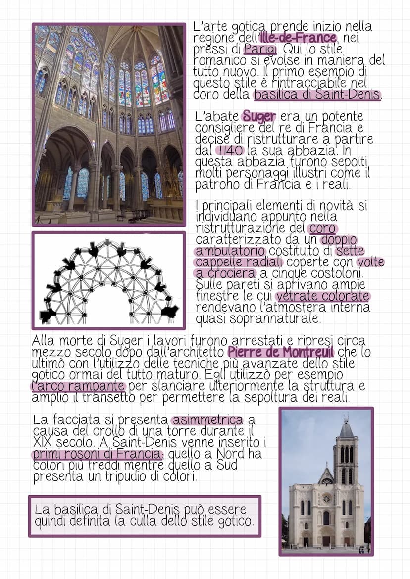 Architettura getica
Durante il XII secolo in Europa și assiste ad un nuovo modo
di concepire l'architettura è l'arte; nell'architettura si r