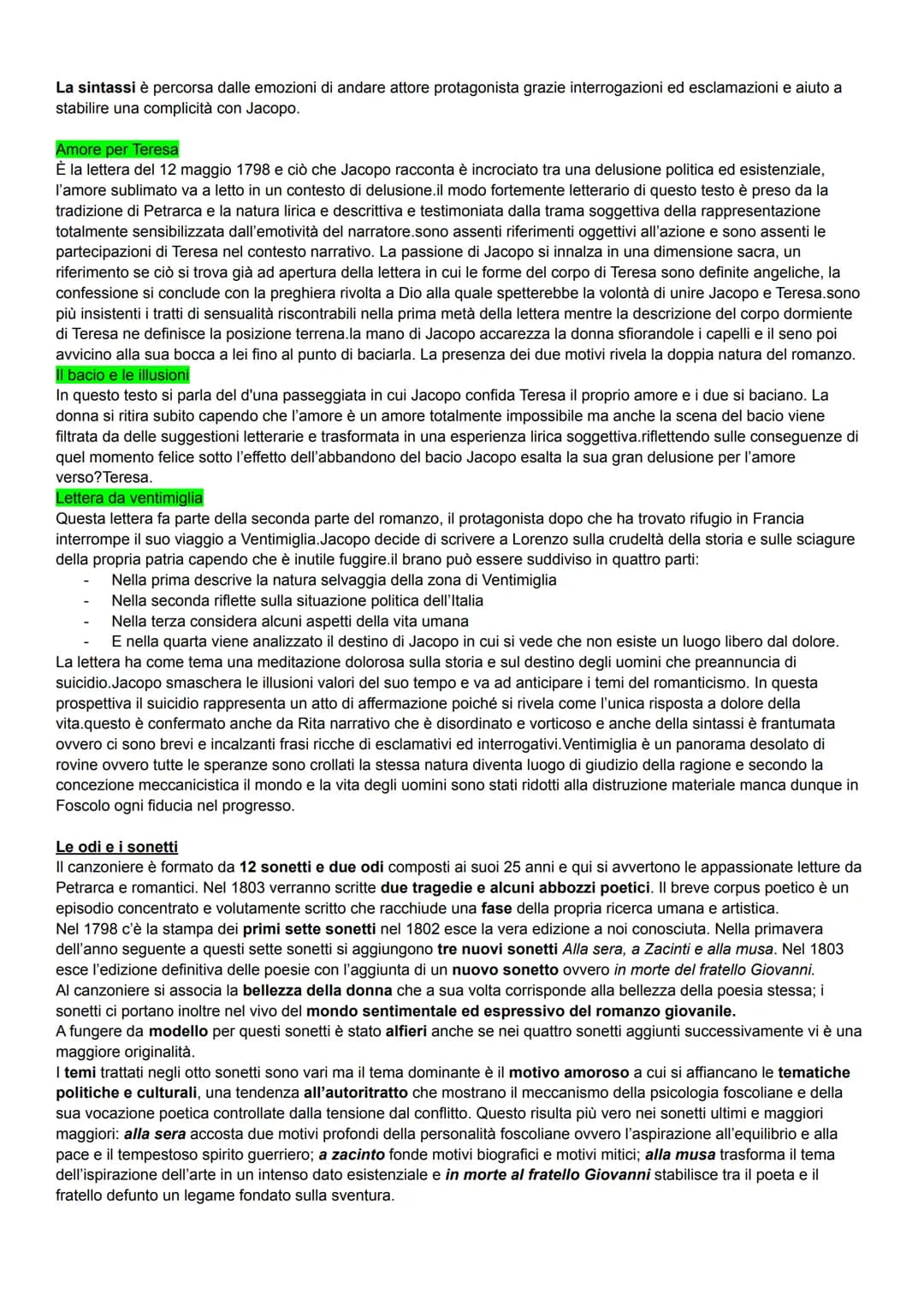 Ugo Foscolo
Vita
Nasce nel 1778 a Zante, nella Repubblica veneta, il suo nome vero è Nicolò ma lui si fa chiamare Ugo; il padre
Andrea è un 