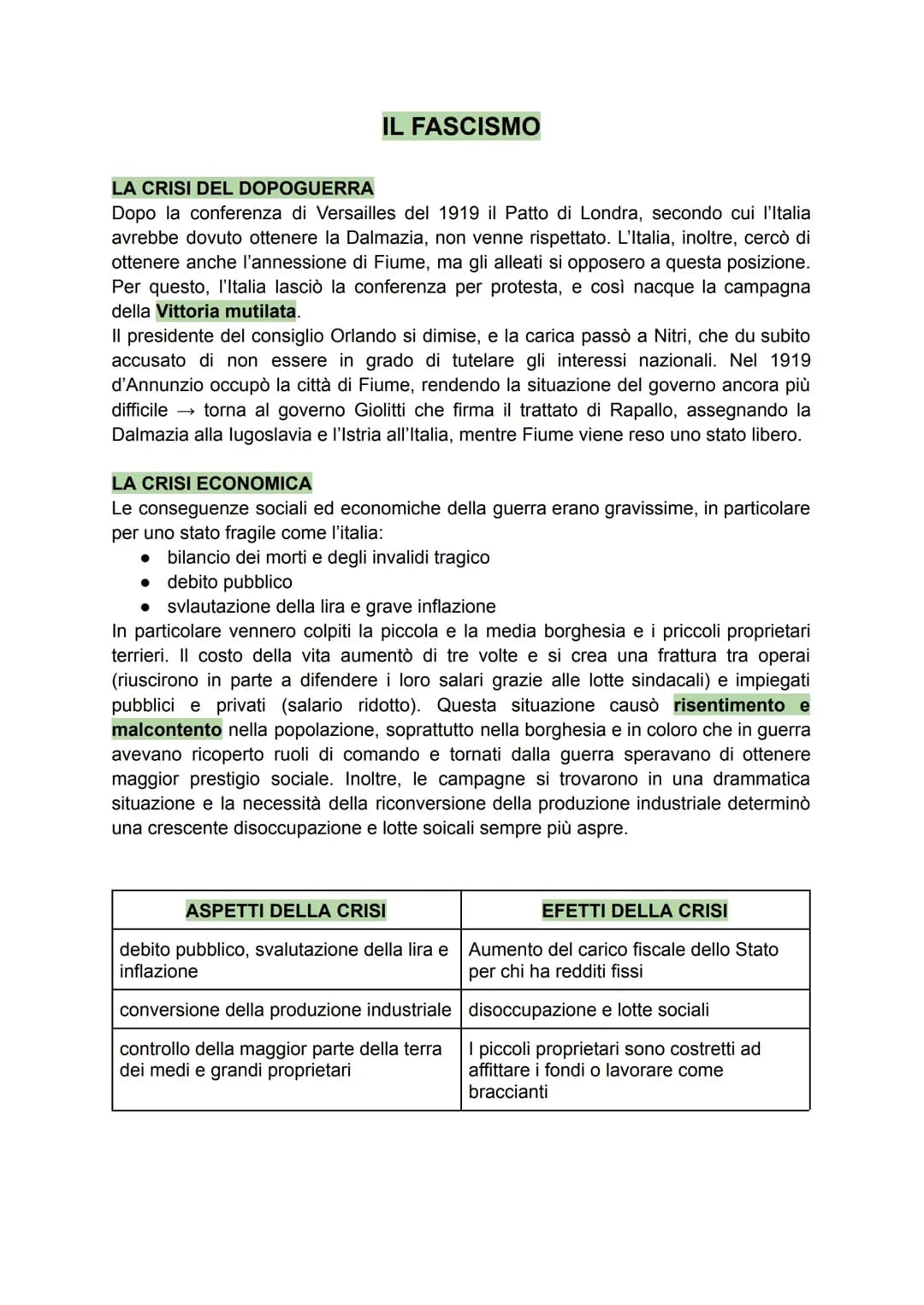 Il fascismo