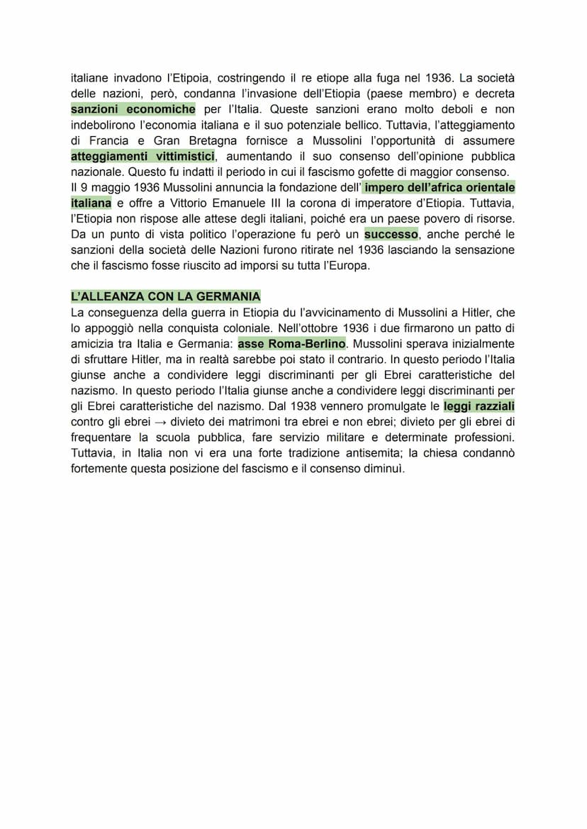 IL FASCISMO
LA CRISI DEL DOPOGUERRA
Dopo la conferenza di Versailles del 1919 il Patto di Londra, secondo cui l'Italia
avrebbe dovuto ottene