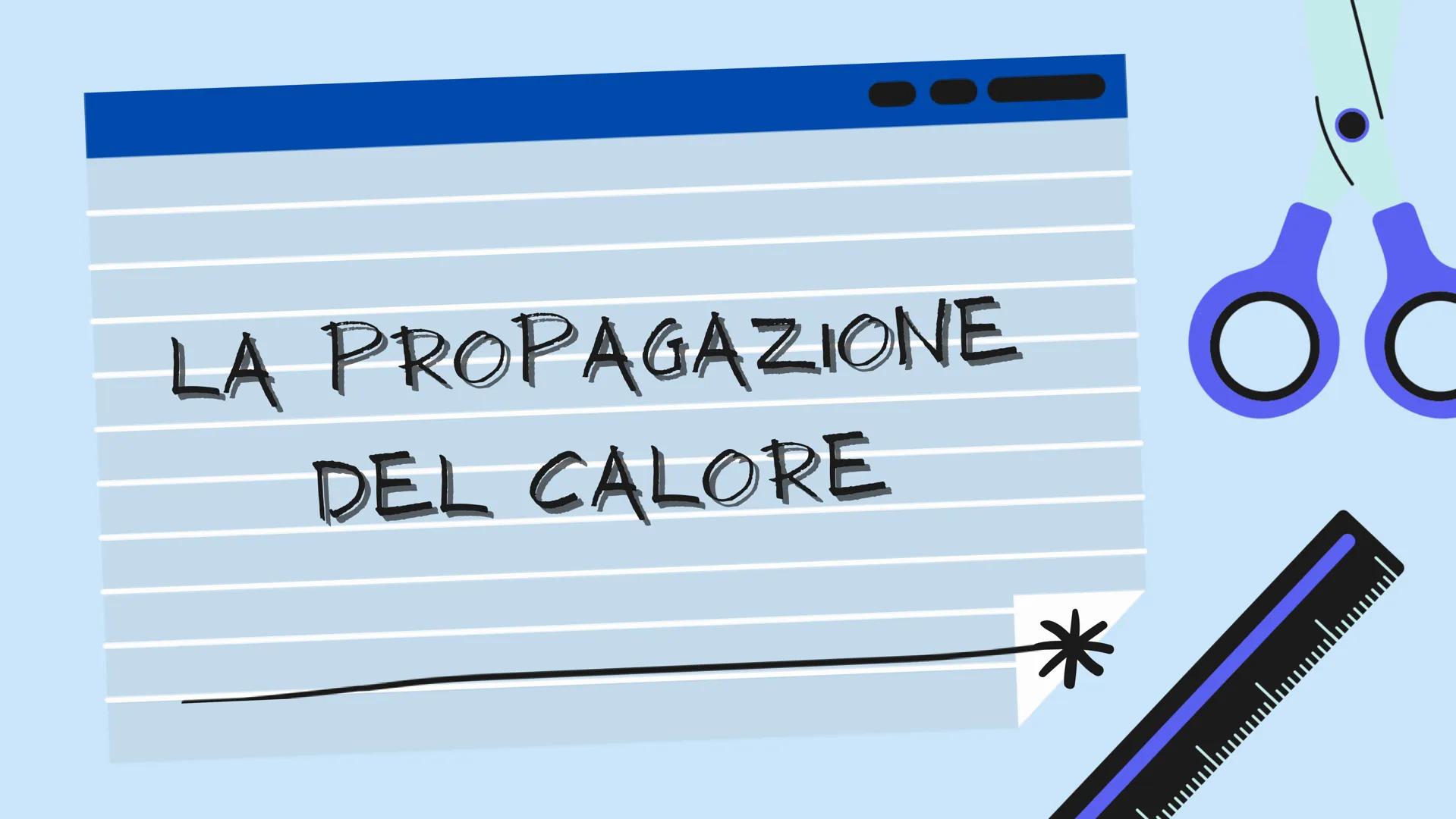 LA PROPAGAZIONE
DEL CALORE
do CHE COSA È IL CALORE?
Il calore è una particolare forma di energia,
chiamata energia termica, che può essere
t