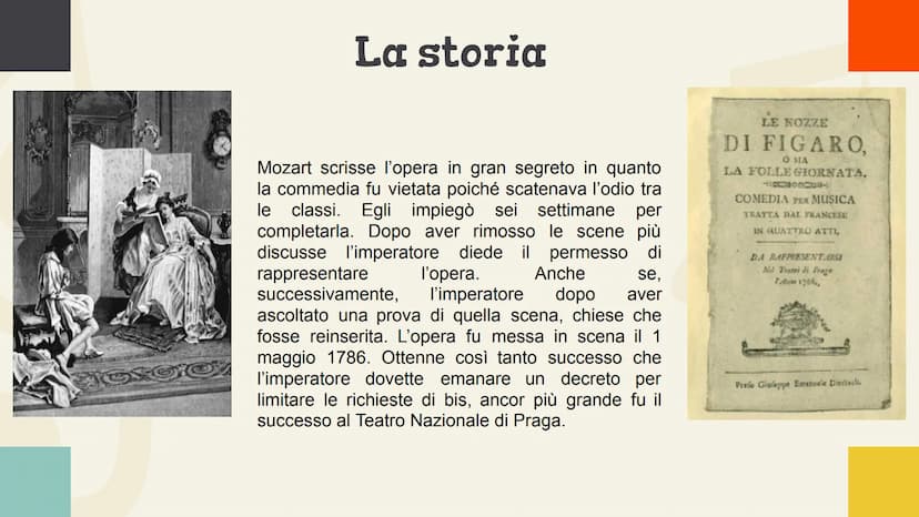 #
1H
Le nozze di
Figaro
Wolfgang
Amadeus Mozart
9:
♬ Introduzione
Fu la prima delle tre opere buffe scritte dal compositore Mozart in
collab