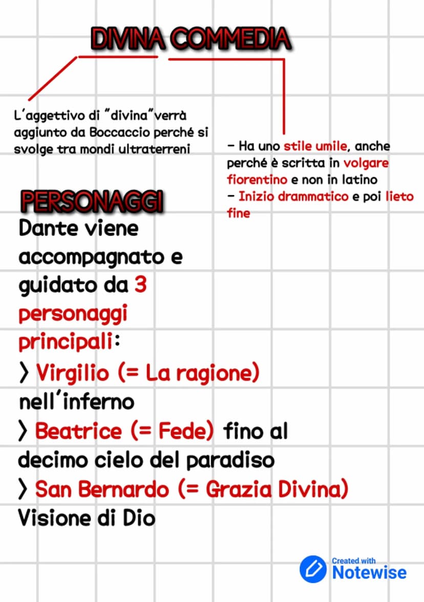 Divina Commedia
COSA?
La Divina
Commedia è un
poema che narra
del viaggio
immaginario di
liberare dal
peccato.
Dante Alighieri.
DOVE?
PERCHÉ