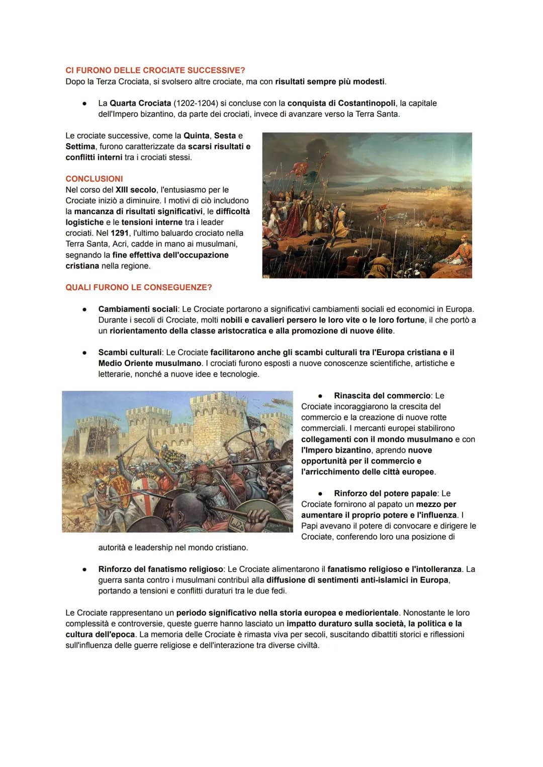LE CROCIATE
Le Crociate furono una serie di conflitti militari svoltisi tra l'XI e il XIII secolo tra cristiani europei e
musulmani nella re