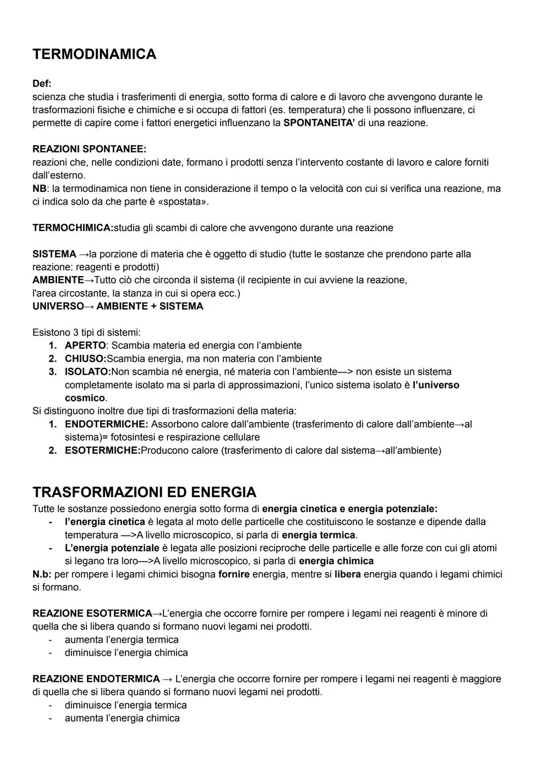 TERMODINAMICA
Def:
scienza che studia i trasferimenti di energia, sotto forma di calore e di lavoro che avvengono durante le
trasformazioni 