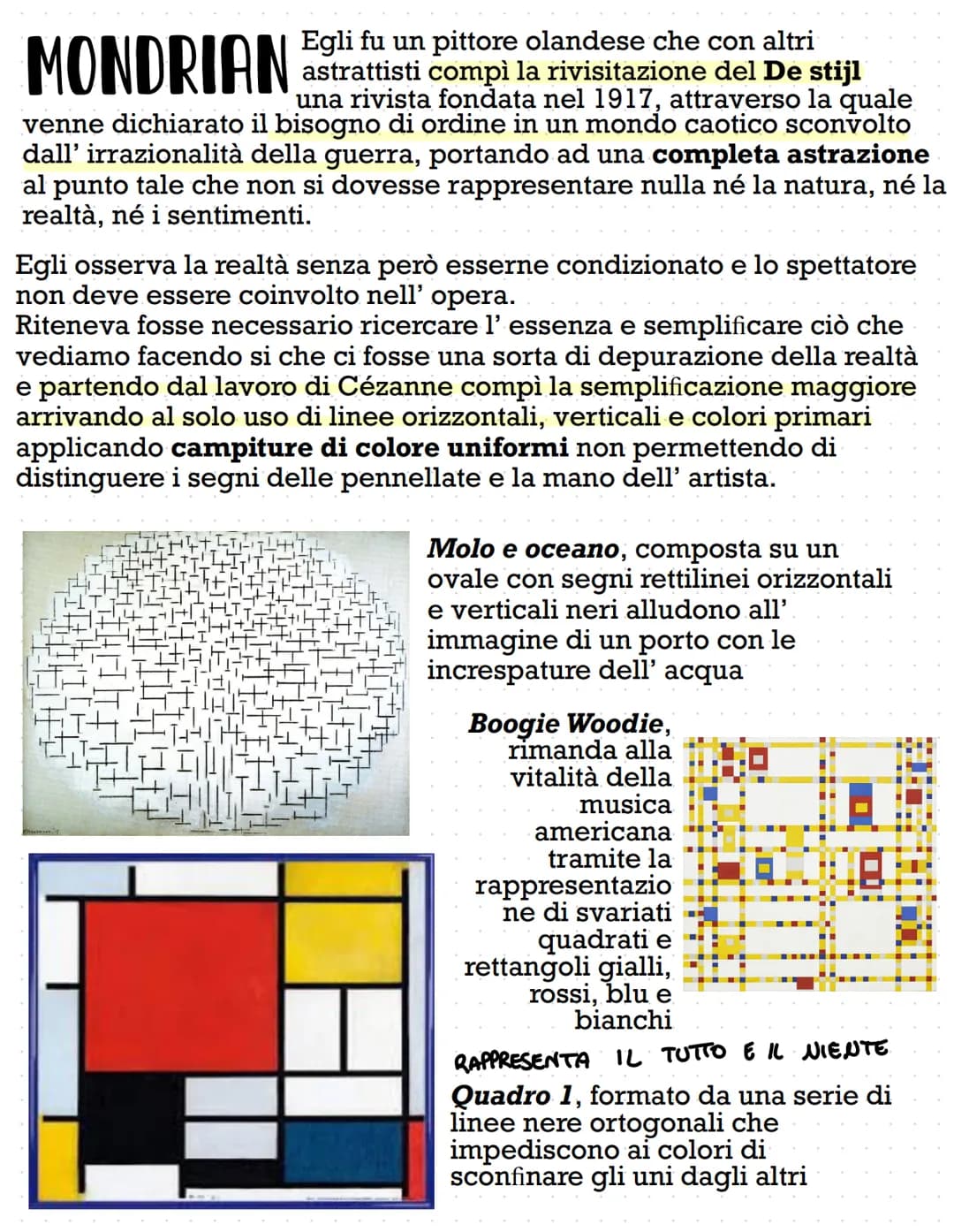 ASTRATTISMO
L'Astrattismo (dal latino ab tràhere ossia ‘allontanarsi', 'prescindere'
dalle forme del reale, dal figurativo) si impone come r
