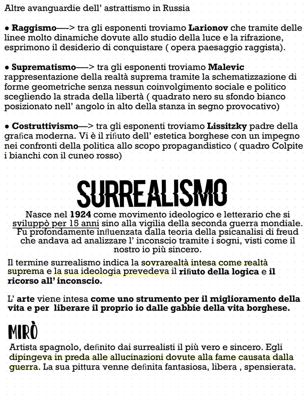 ASTRATTISMO
L'Astrattismo (dal latino ab tràhere ossia ‘allontanarsi', 'prescindere'
dalle forme del reale, dal figurativo) si impone come r
