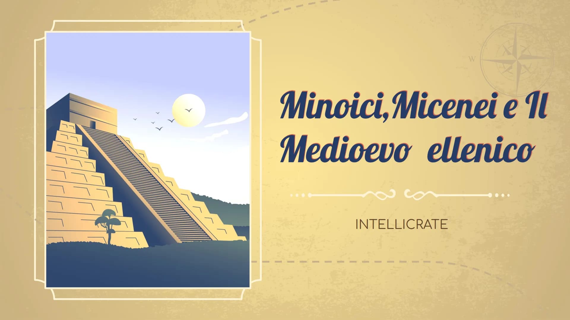W
Minoici, Micenei e Il
Medioevo ellenico
INTELLICRATE LA CIVILTA DI CRETA
Creta è un'isola nel Mar Mediterraneo che
collega l'Europa, l'Ori