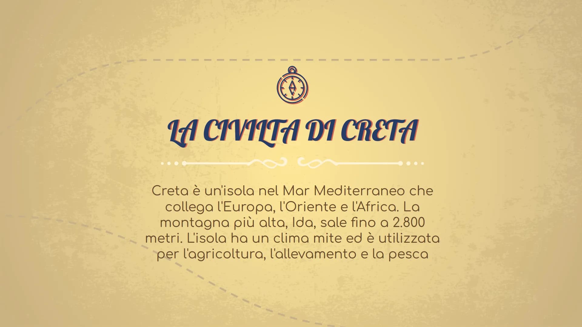 W
Minoici, Micenei e Il
Medioevo ellenico
INTELLICRATE LA CIVILTA DI CRETA
Creta è un'isola nel Mar Mediterraneo che
collega l'Europa, l'Ori